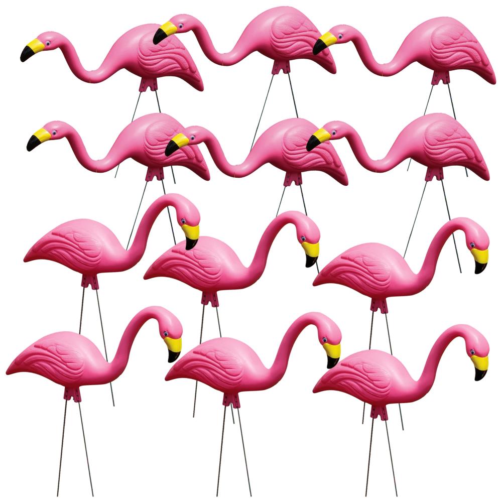 Set of 2 Flamingo Royle Home Plastic Kids Waste Paper Bin 
