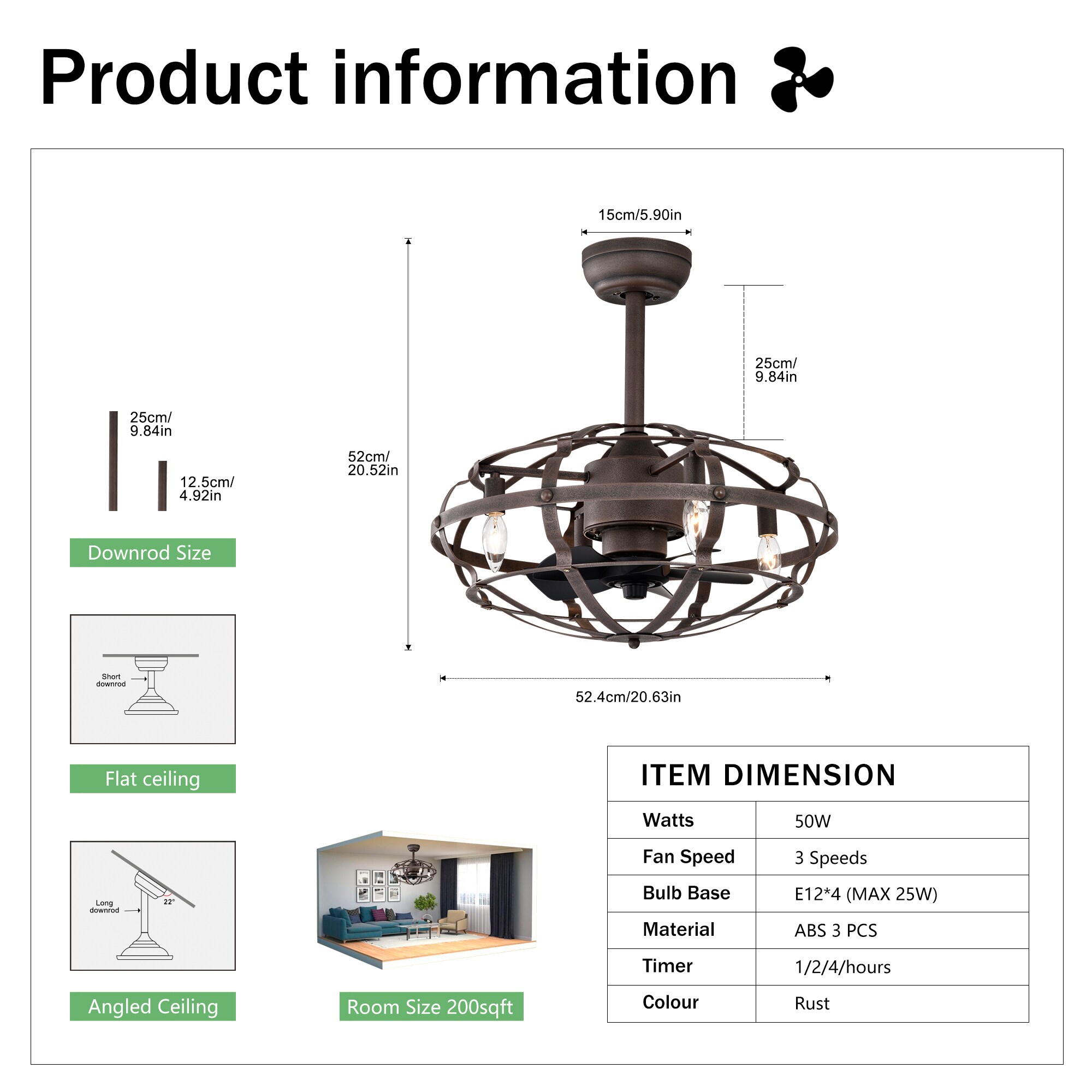 JIMSMAISON JMHECF07-21RR Ceiling-Fans - View #4