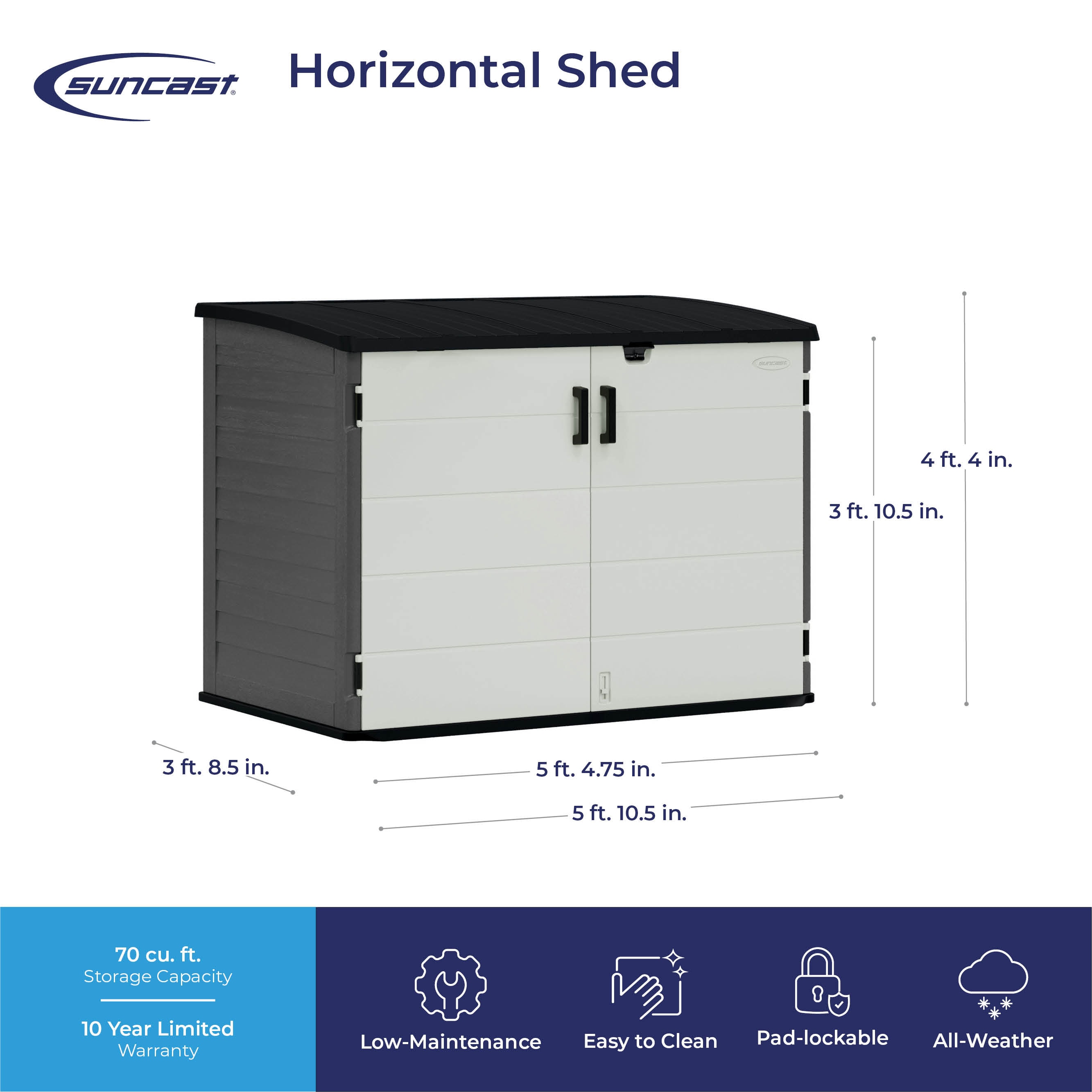 Suncast BMS4780D Vinyl-Resin-Storage-Buildings - View #4