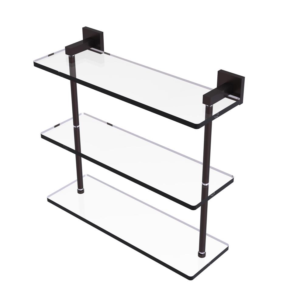 Allied Brass MT-5-16-ABZ Montero Antique Bronze 3 -Tier Wall mount Bathroom Shelf ( 16-in x 14.9-in x 5-in )