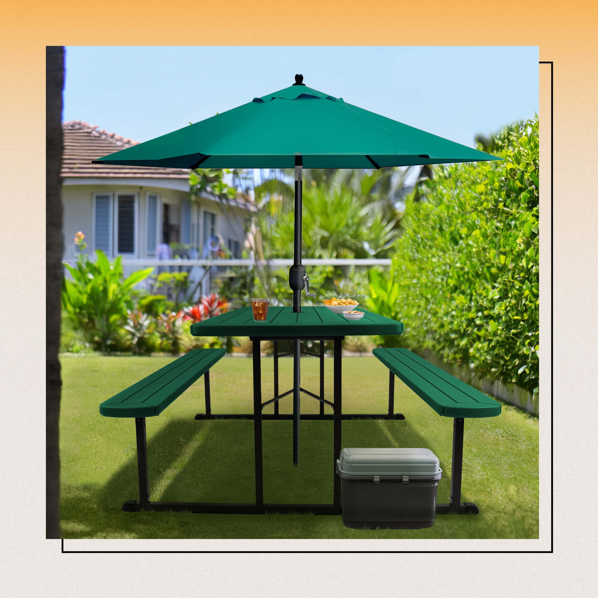 Hampden Furnishings HMDPT3072BK-GR Picnic-Tables - View #5