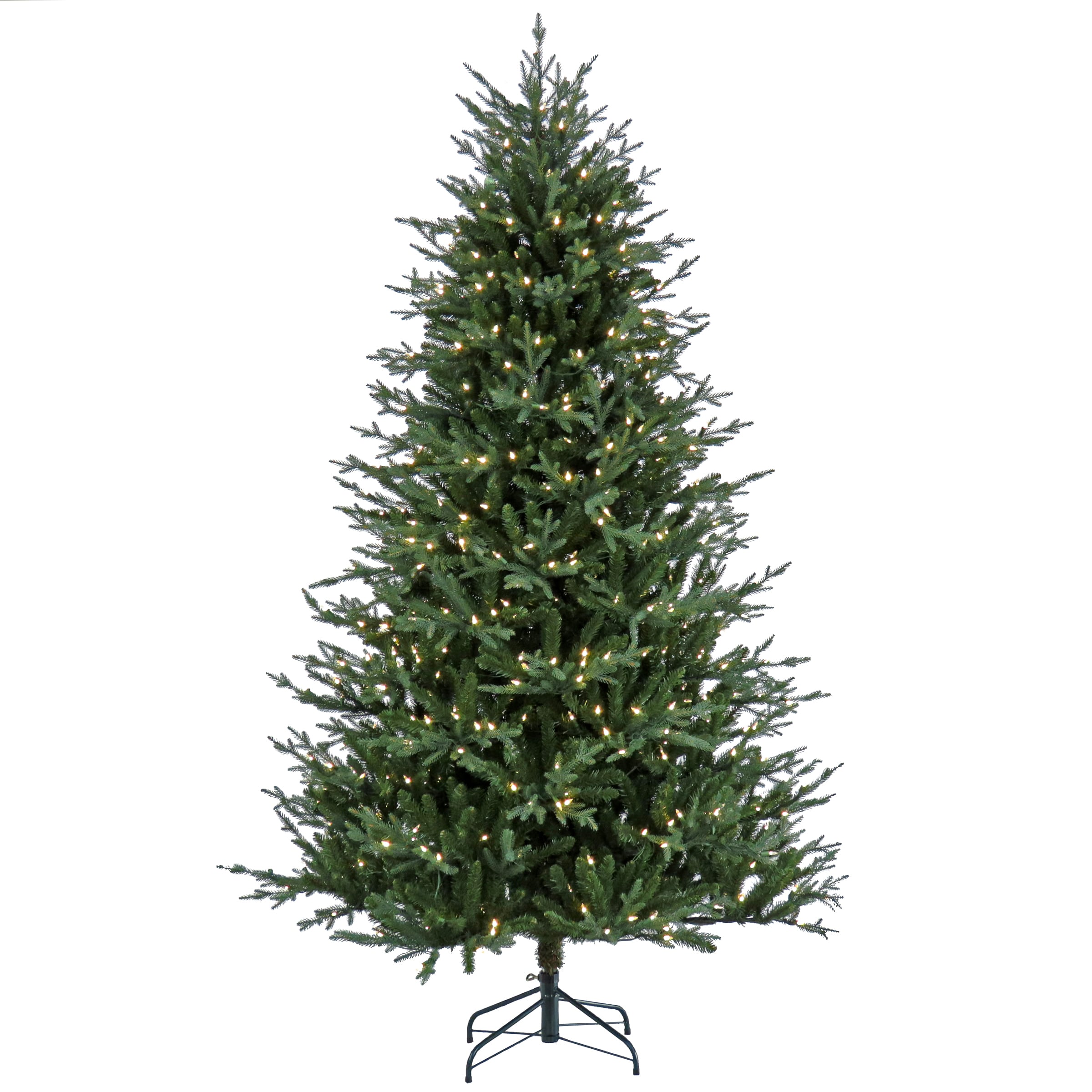 National Tree Company PEWF64-300L-75 7.5-ft Pre-lit Artificial Christmas Tree with White LED Lights