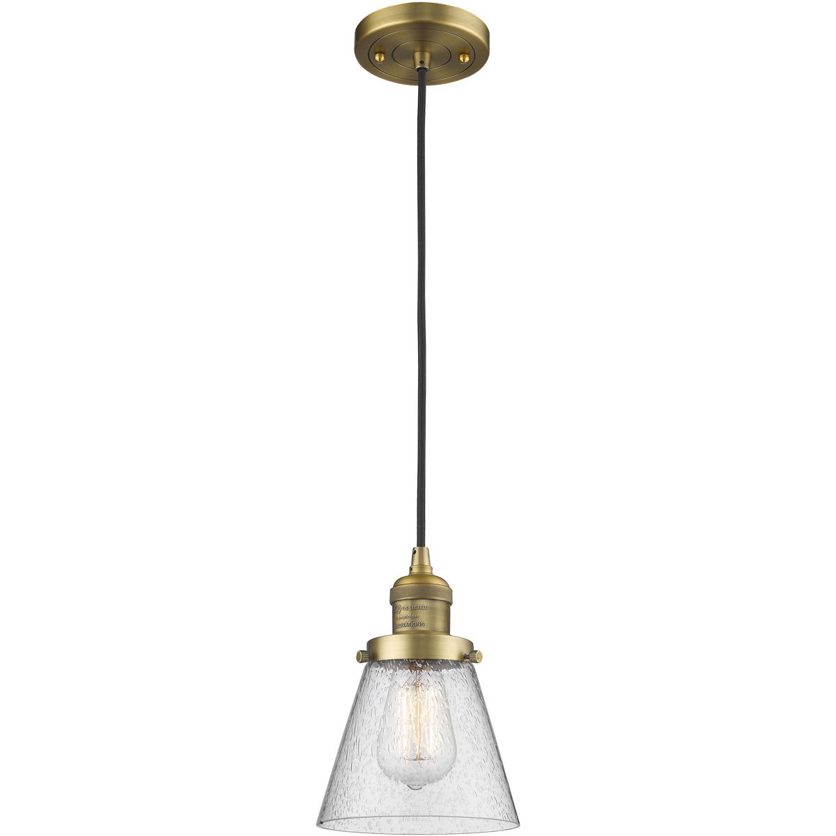 Innovations Lighting 1353935 201C-BB-G64-LED Franklin Restoration Cone Mini Pendant