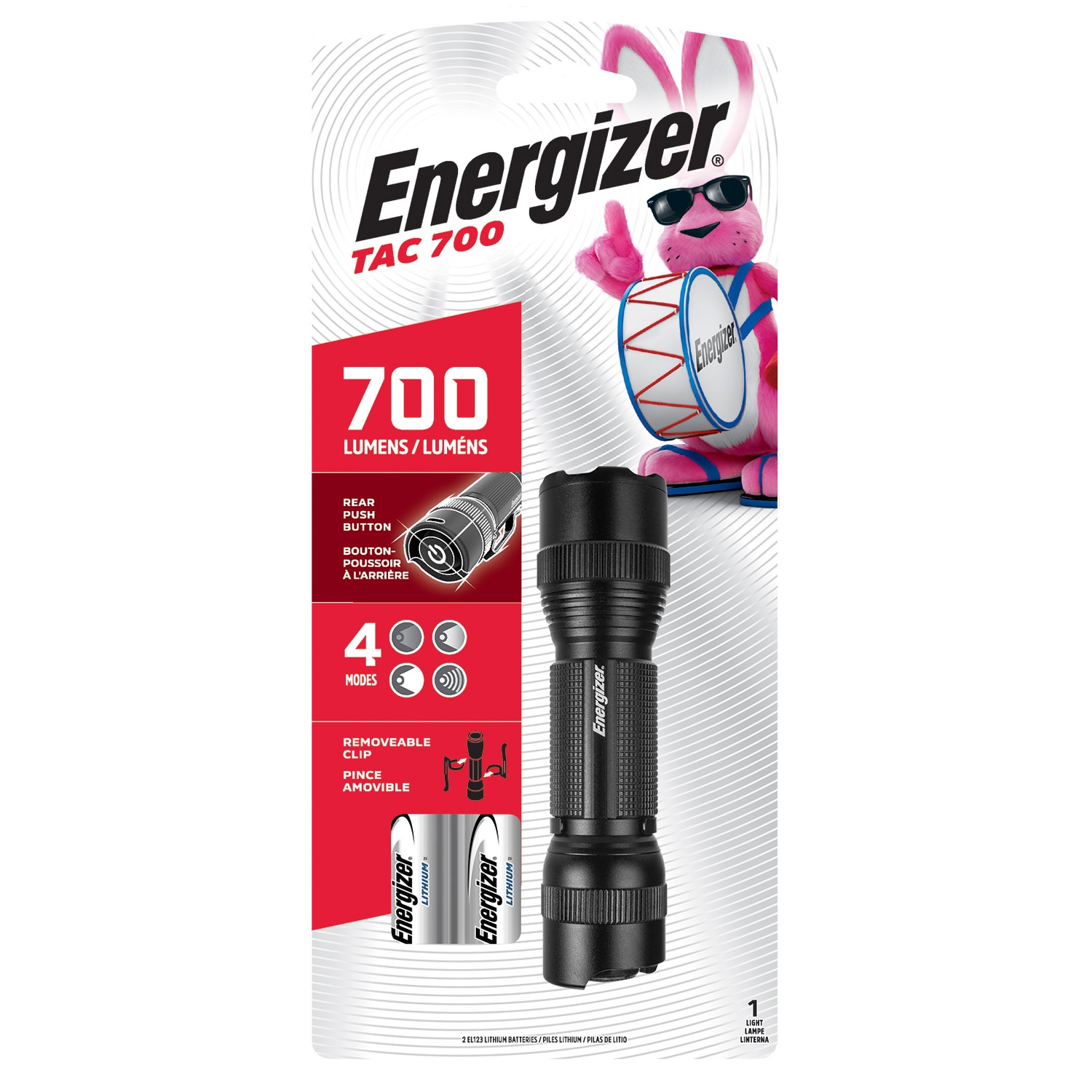 Energizer Tactical Light 700-Lumen 4 Modes Flashlight (123A Battery Included) in Flashlights department Lowes.com