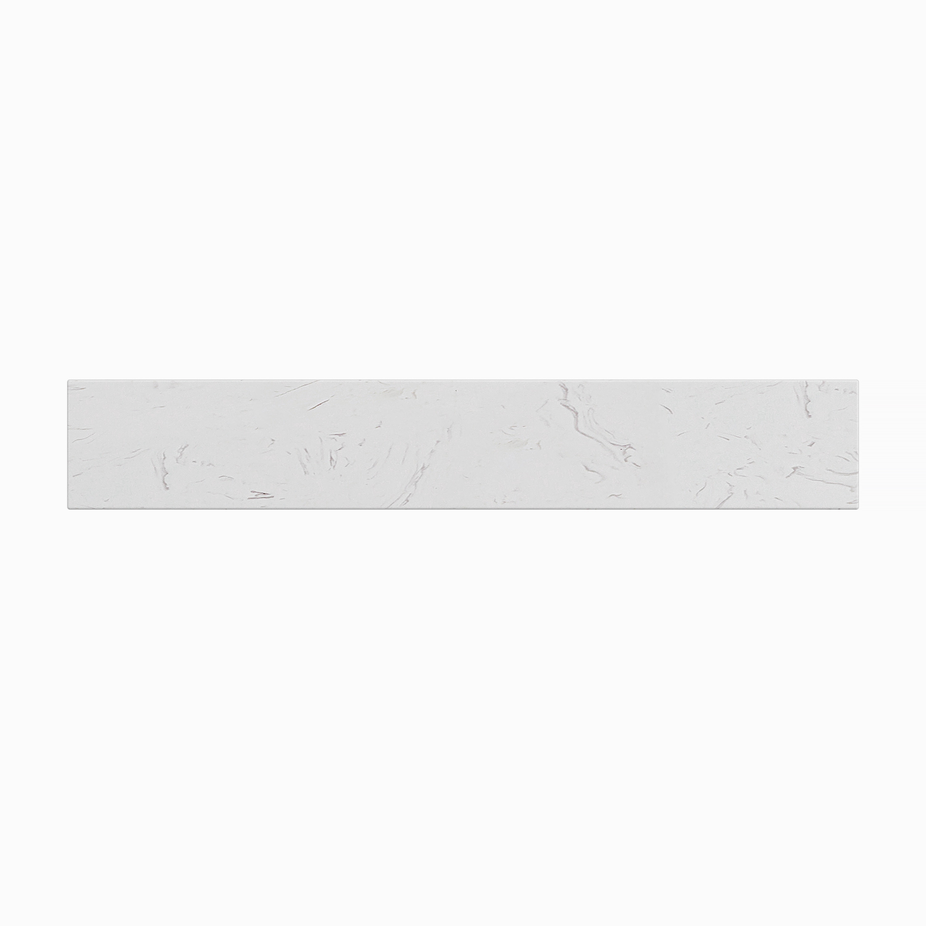 allen + roth EUT21VW-SS 4-in H x 20.25-in L Volakas White Engineered stone Bathroom Side splash
