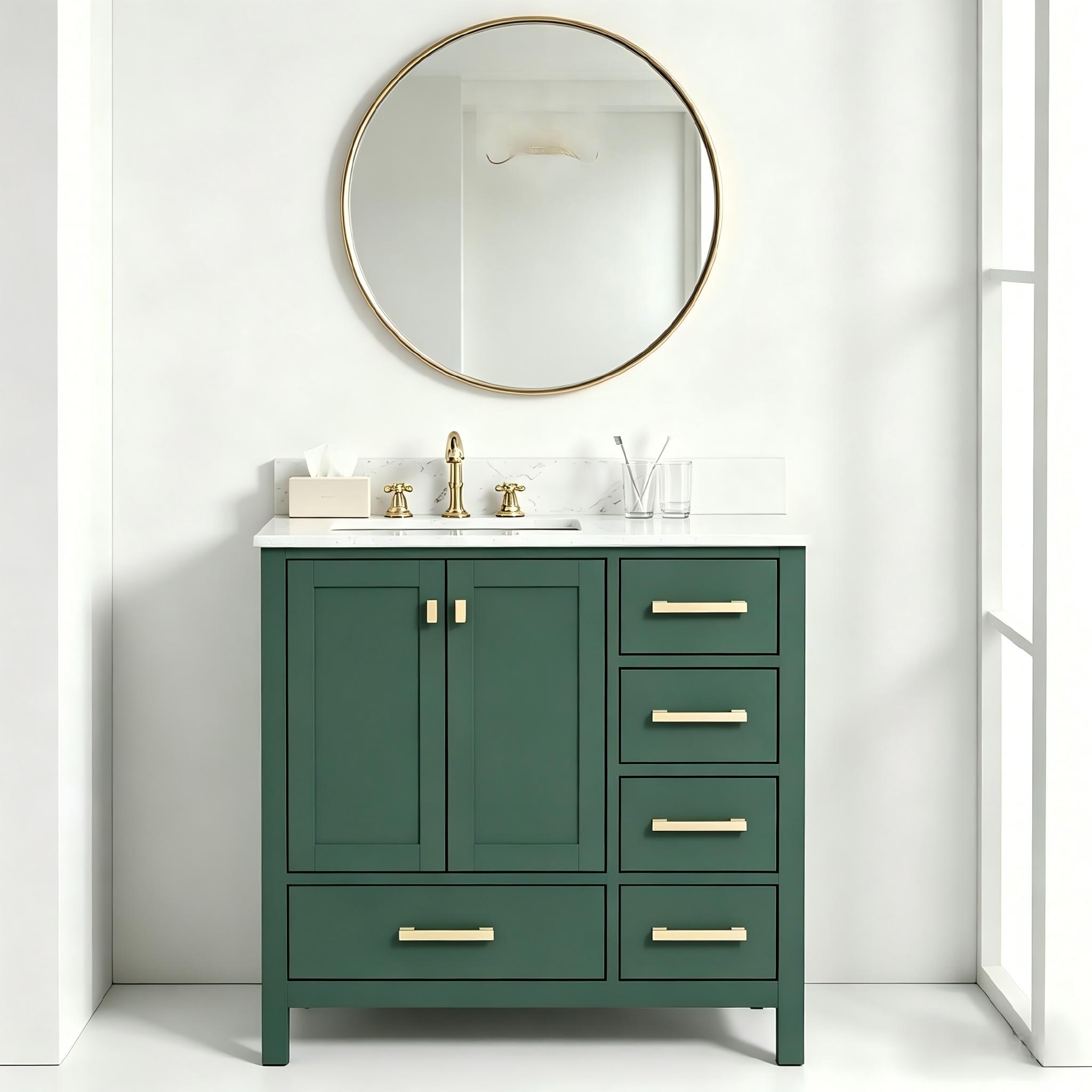 Poinic YUR-VW1A-36GN Bath-Vanity-Combo - View #3