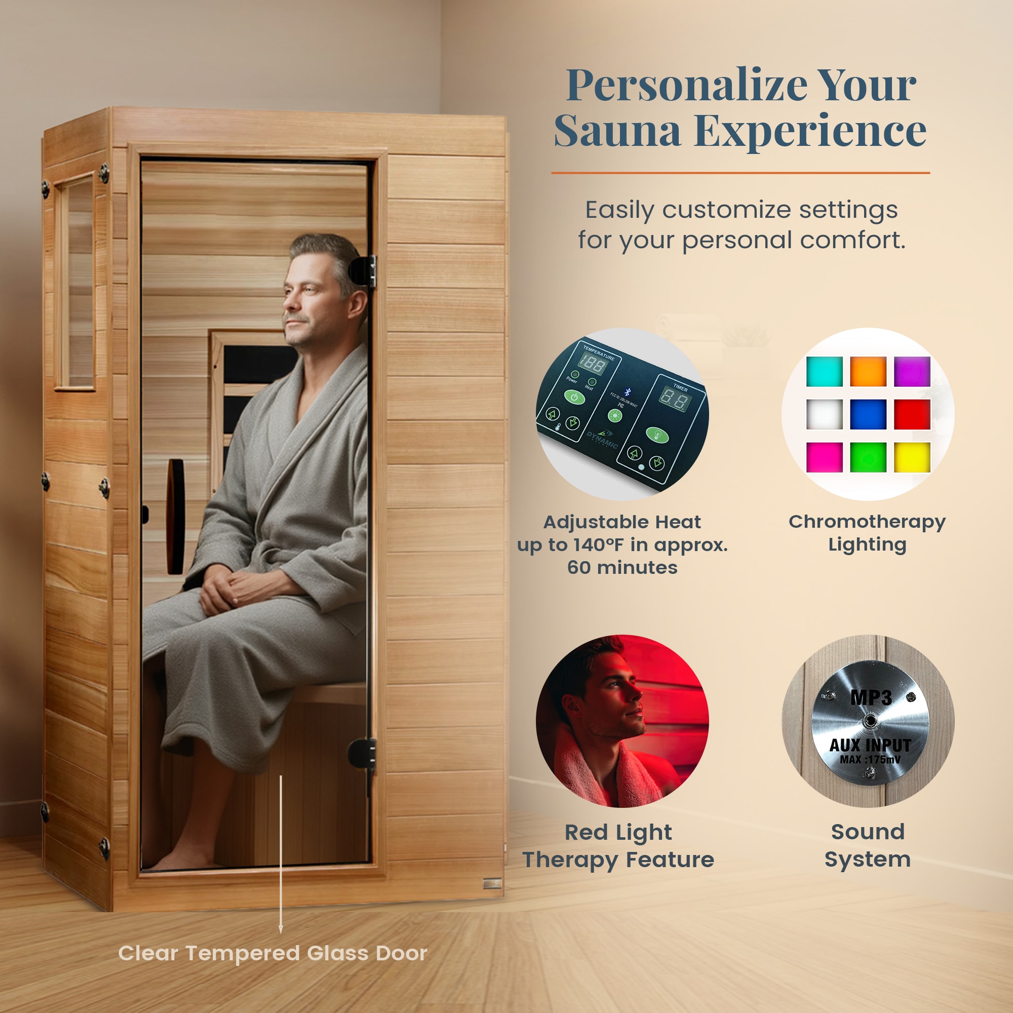 Dynamic Saunas DYN-1101-01 ELITE Indoor-Saunas - View #7