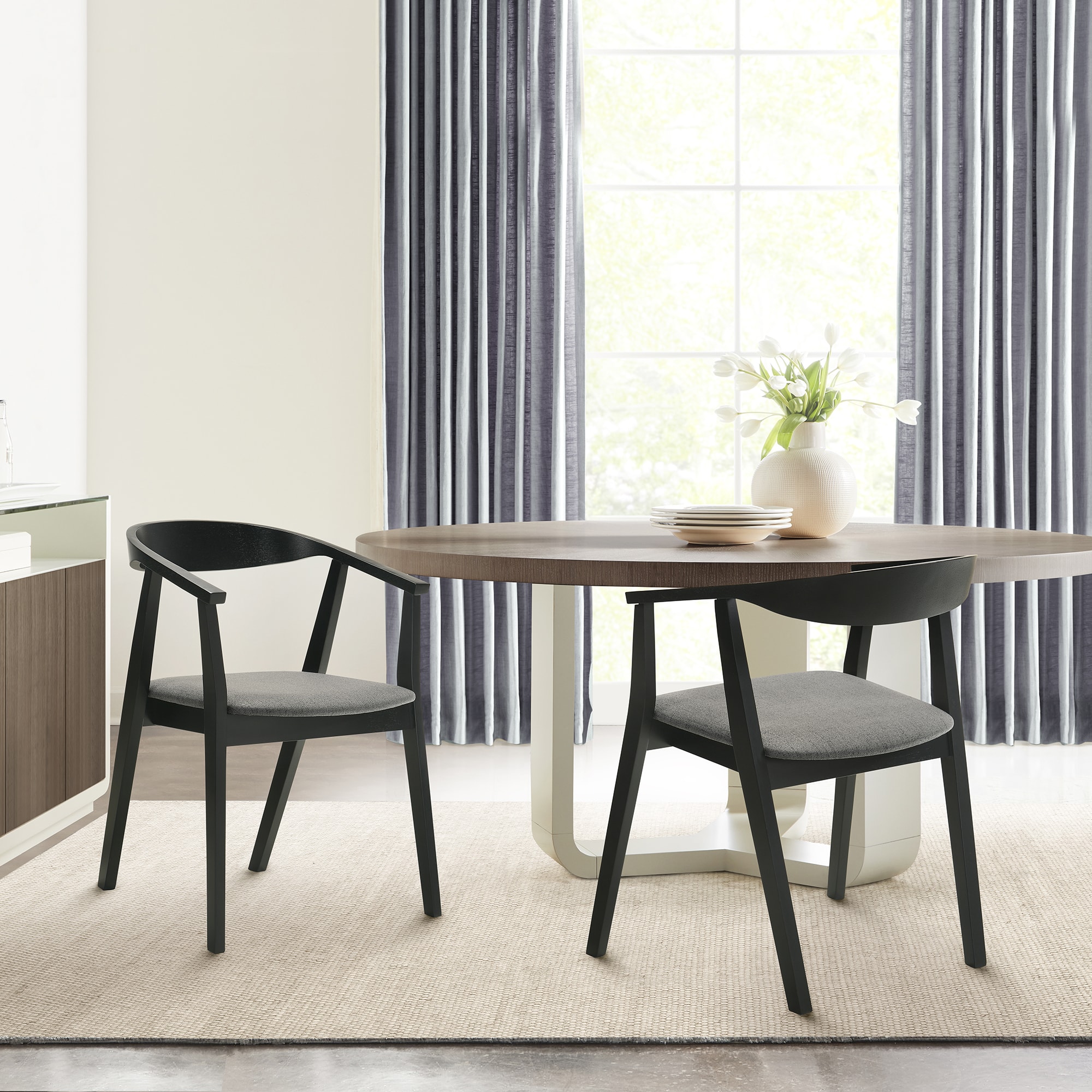 Armen Living LCSACHBLKCH Dining-Chairs - View #7