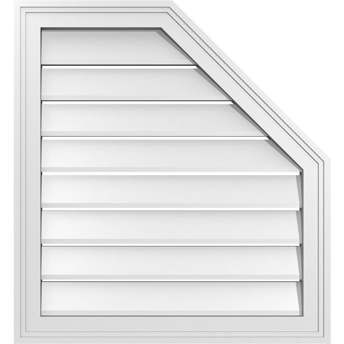 Ekena Millwork GVPOR24X2602SF 24-Inches x 26-Inches Off-white Octagon PVC Gable Louver Vent