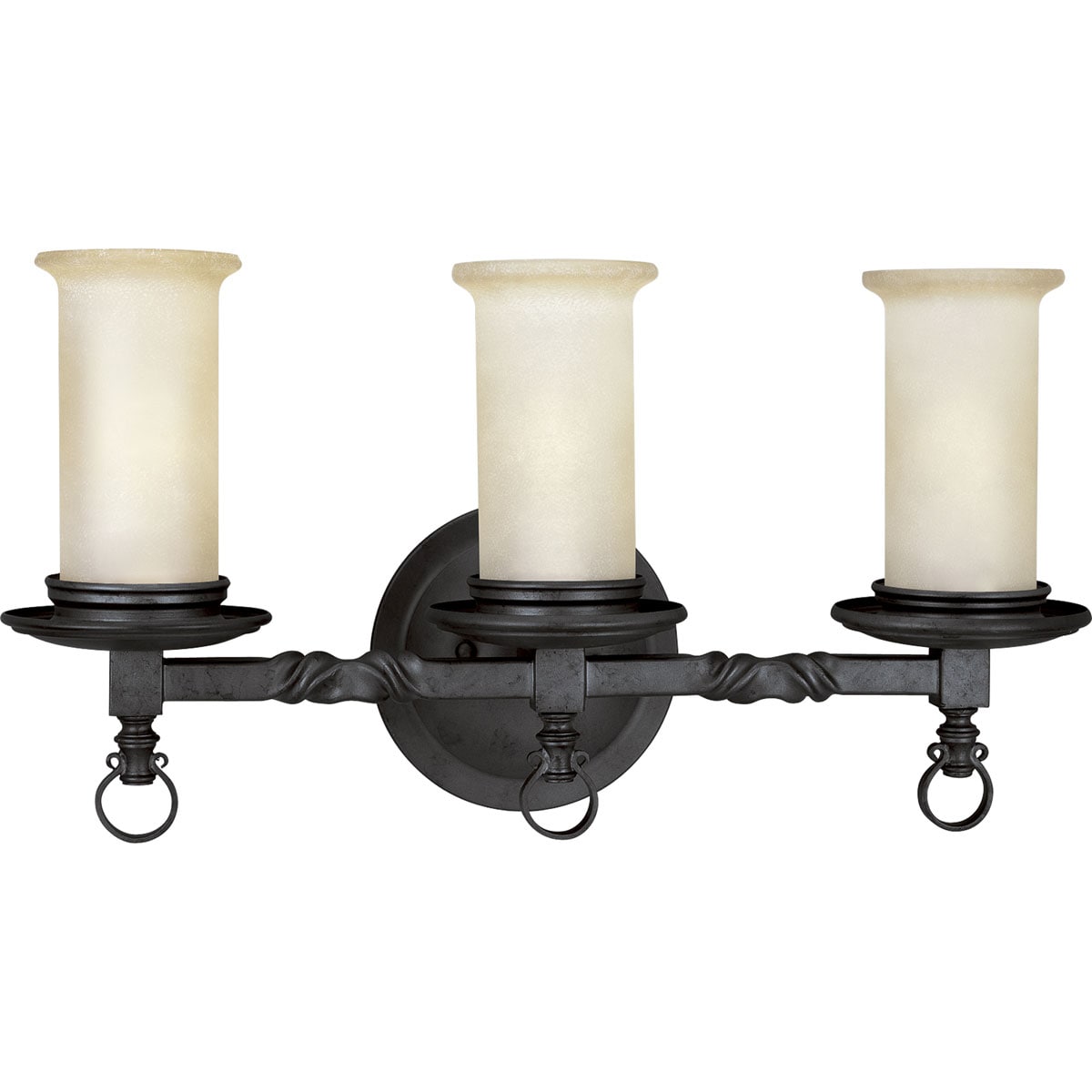 Progress Lighting P2754-80 Santiago 21-Inches 3 -Light Black Transitional Vanity light