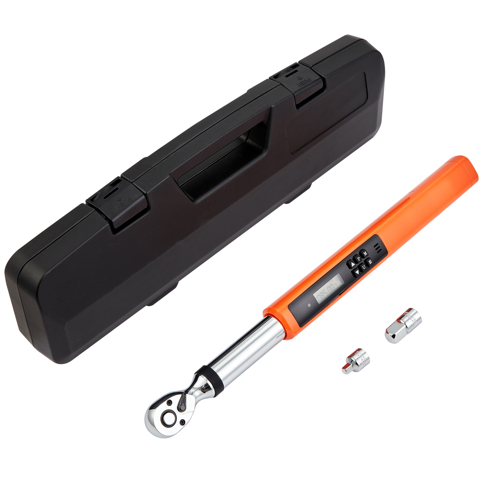 VEVOR SCSXSNLBSSSZ02406V0 Digital Torque Wrench  3.7-37ft.lb/5-50n.m 3/8in Drive Electronic Torque Wrench  Torque Wrench Kit Torque Range Accurate to ±2 percent   3-Mode Adjustable Torque Wrench Set with LED Buzzer Calibration