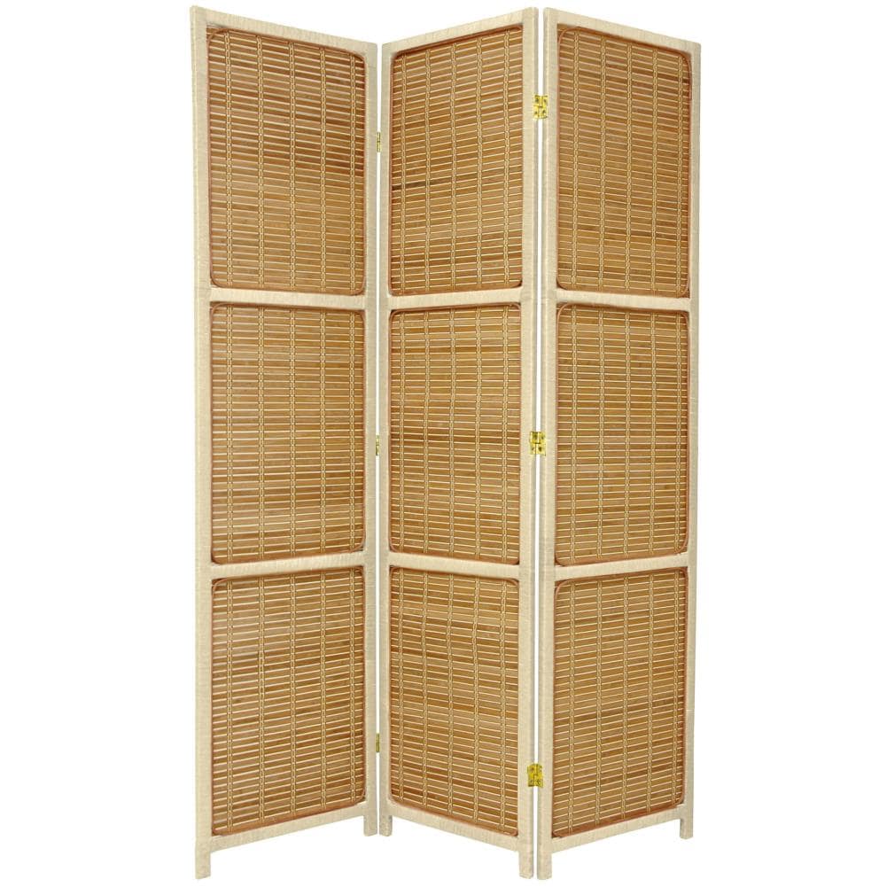 Red Lantern 3-Panel Cream Wood Folding Coastal Style Room Divider at ...