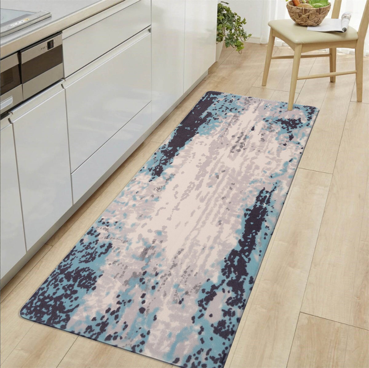 World Rug Gallery 788BLUE18X47 Mats-Cat - View #3