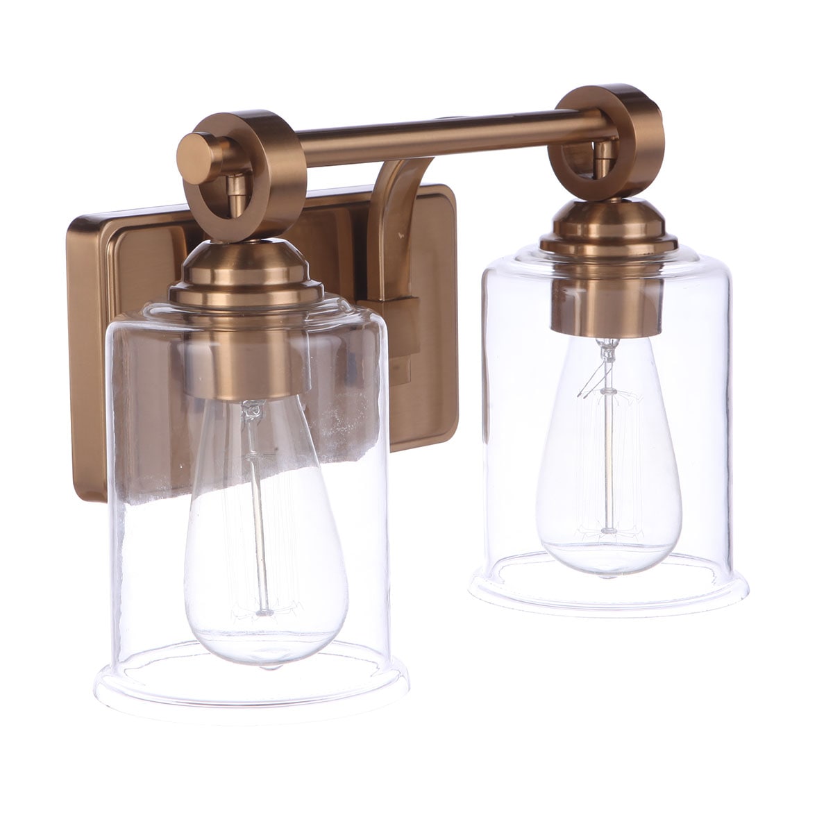 Craftmade 56402-SB Romero 13.75-in 2 -Light Satin Brass Transitional Vanity light
