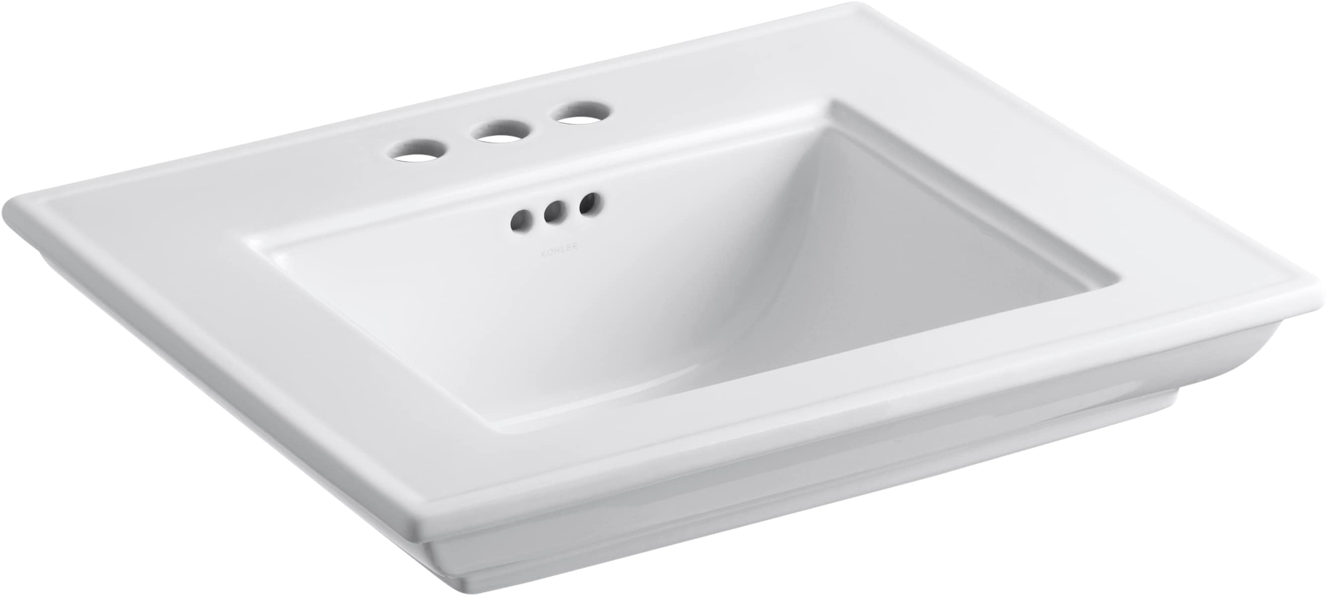 KOHLER Memoirs White Fireclay Wall-mount Traditional Console Sink 