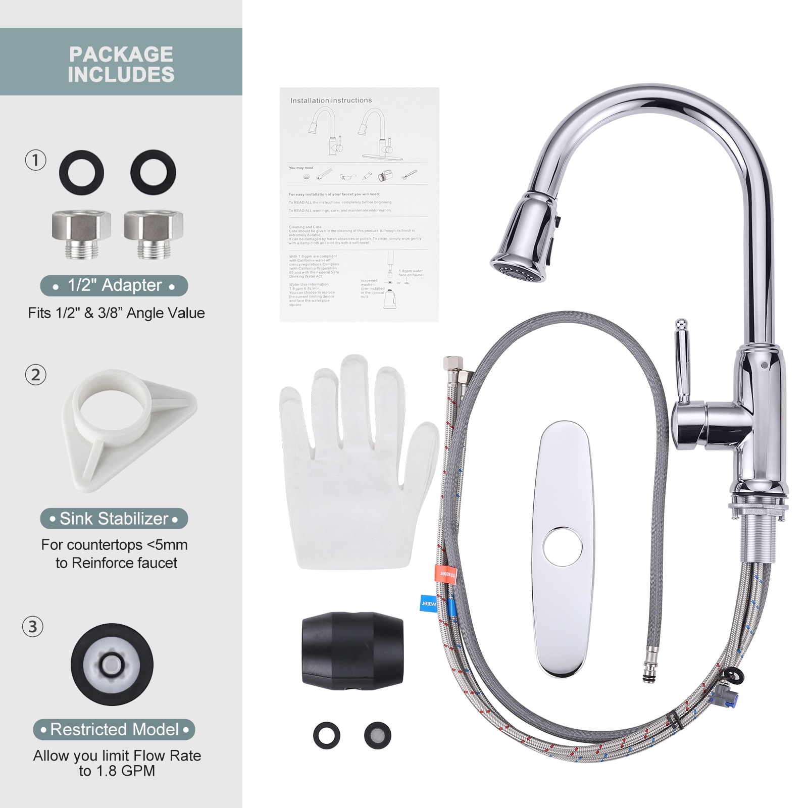 WOWOW 2310101C-LW Kitchen-Faucets - View #8