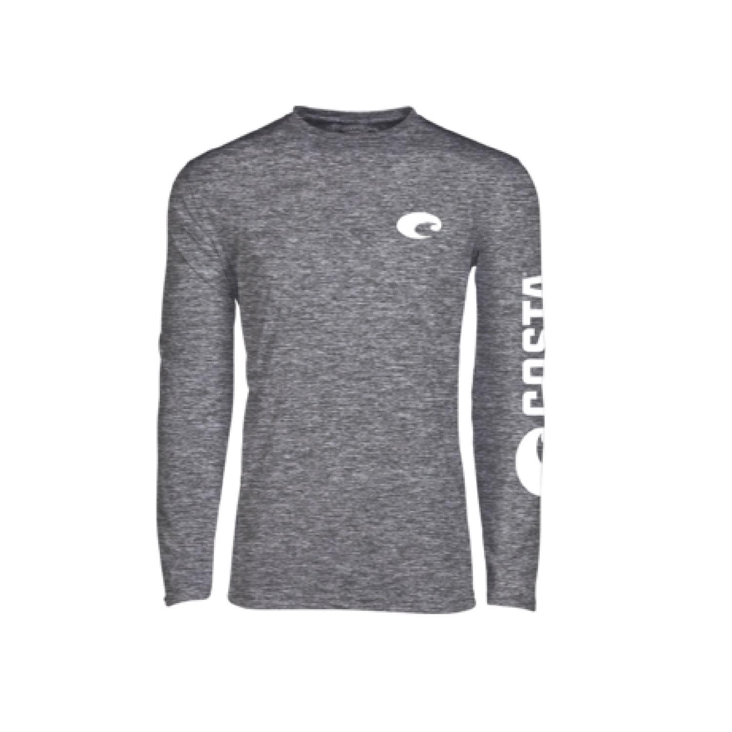 National Hardware Costa XL Long Sleeve Men's Crew Neck Gray Cationic Tee Shirt