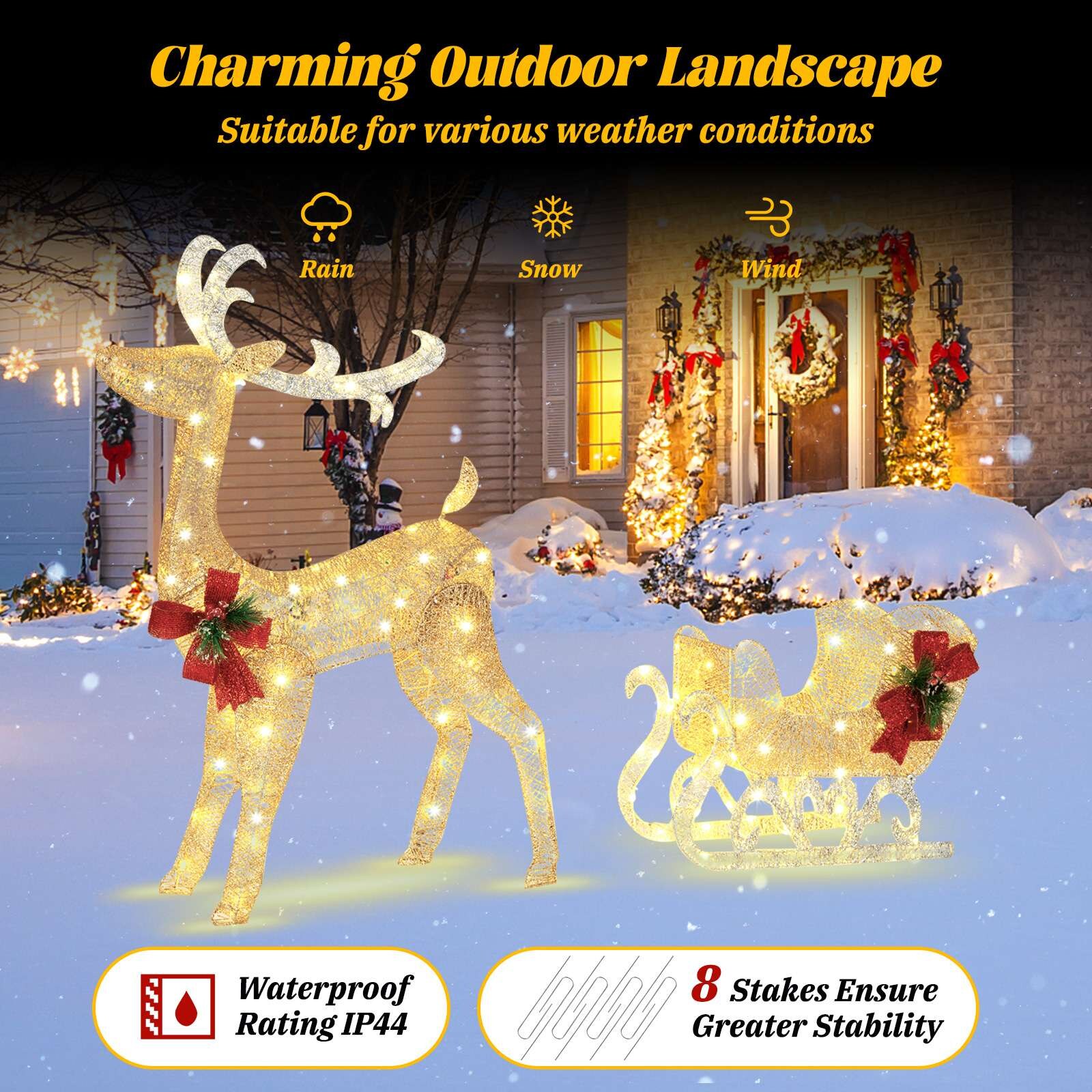 WELLFOR HYZ24149US-GD Outdoor-Christmas-Decor - View #5