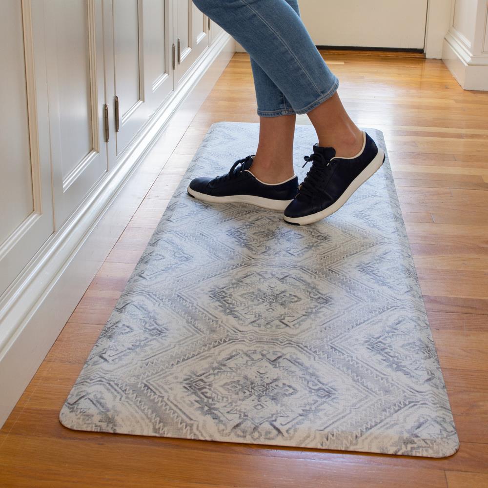 FloorPops FPA3743 2-ft x 5-ft Grey PVC Rectangular Indoor Decorative Novelty Anti-fatigue mat