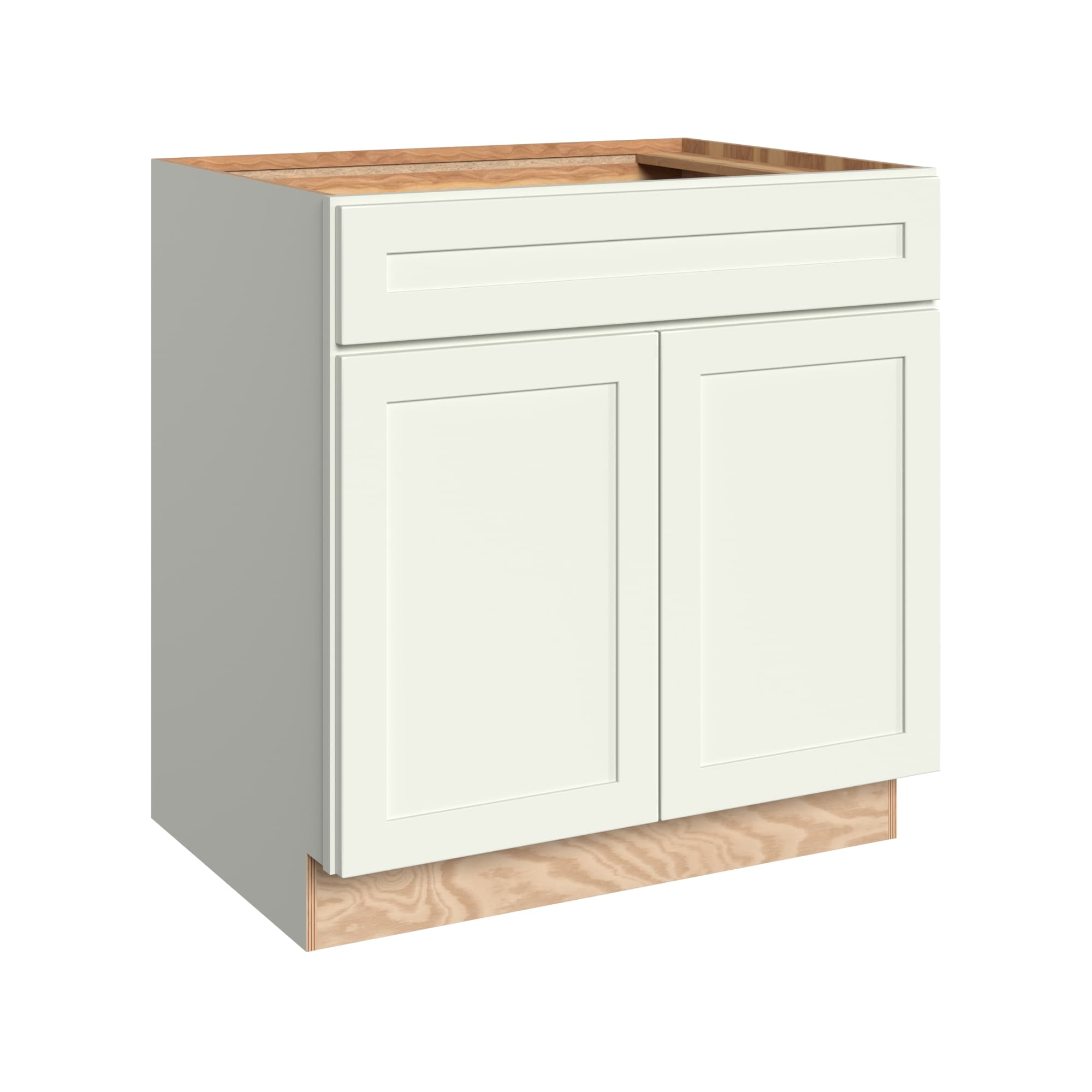KraftMaid Momentum B33G71 Deveron 33-in W x 34.5-in H x 24-in D Dove White Base Fully assembled Plywood Cabinet (Recessed Panel Shaker)