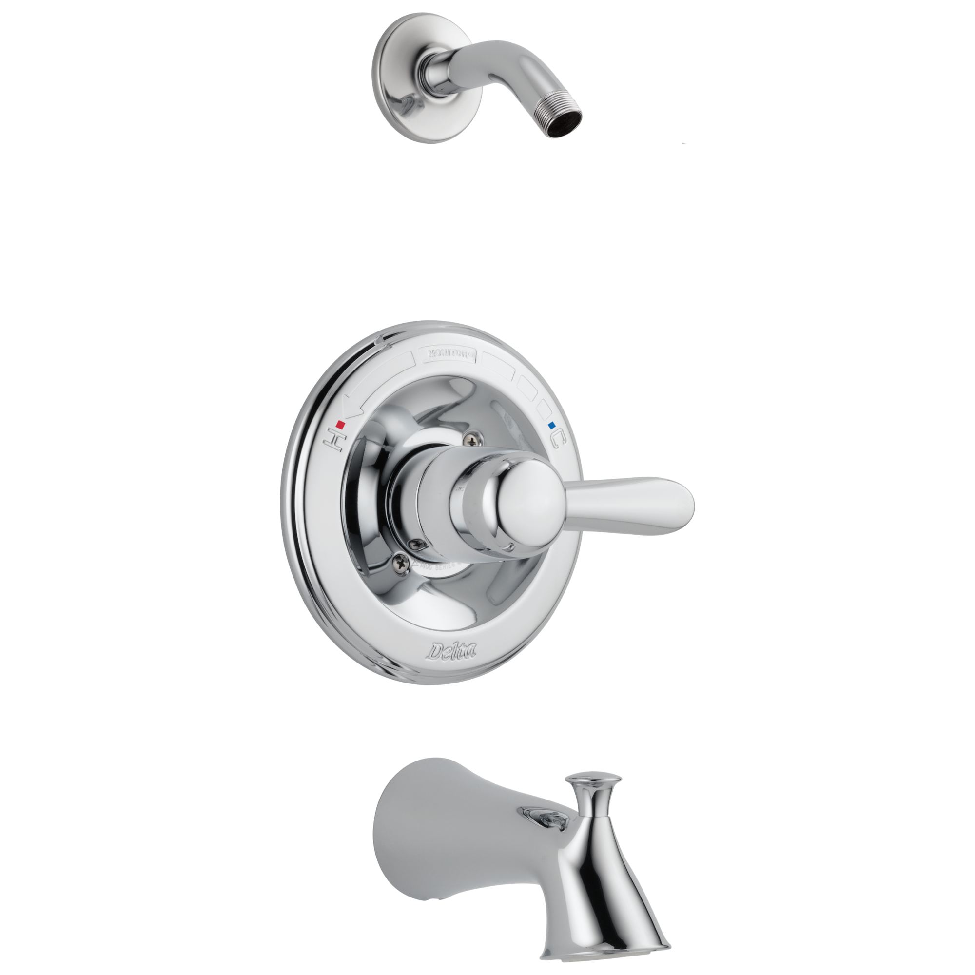 Delta T14438-LHD Lahara Chrome 1-handle Sold separately Bathtub and shower Faucet
