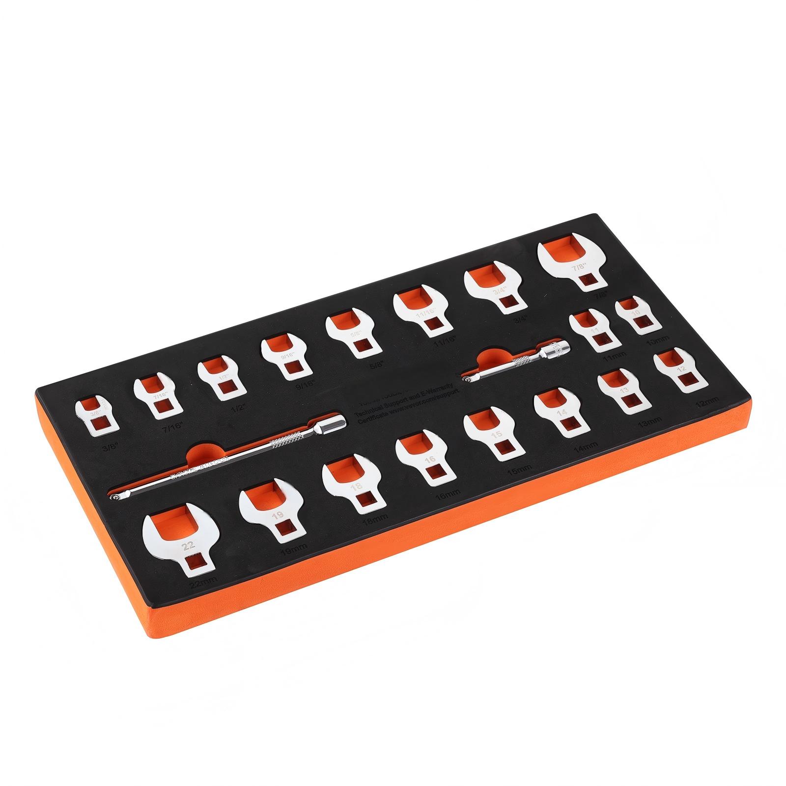 SUGIFT Crowfoot Wrench Set Metric and SAE with Extension Bars for Tight Spaces #QLLSSGS064