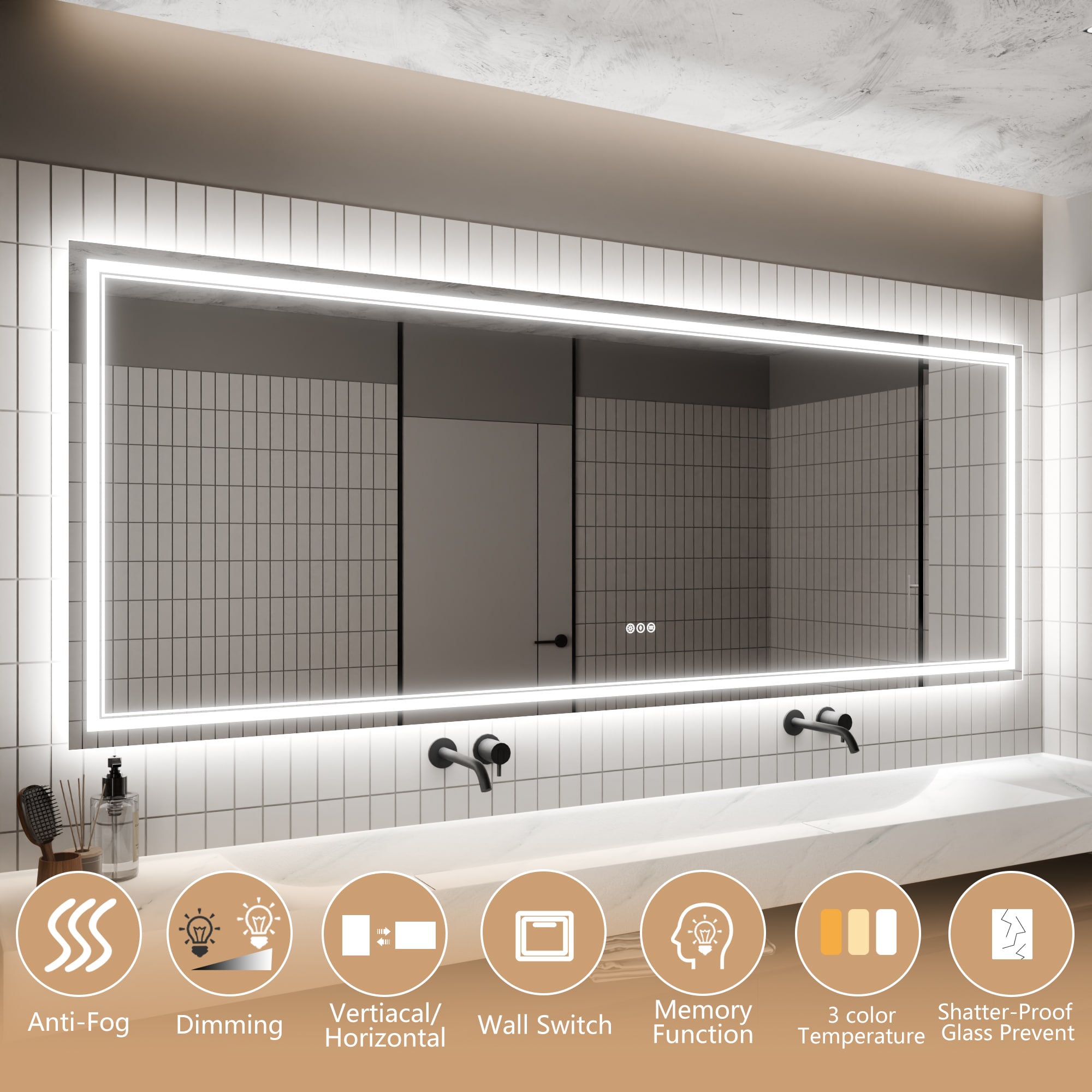 WELLFOR EXM-7236CJFL Framed-Bath-Mirrors - View #7