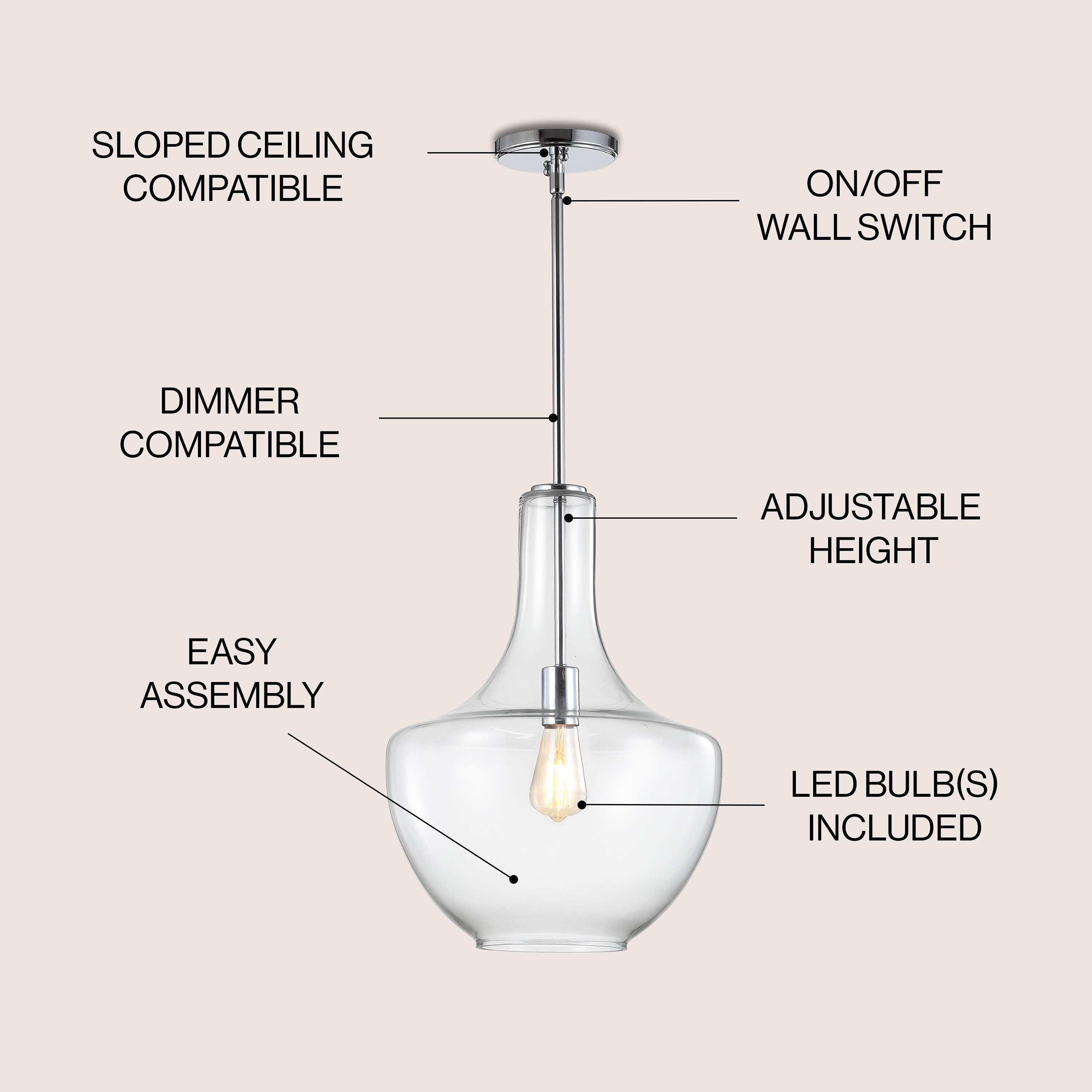 JONATHAN  Y JYL6401A Pendant-Lights - View #3