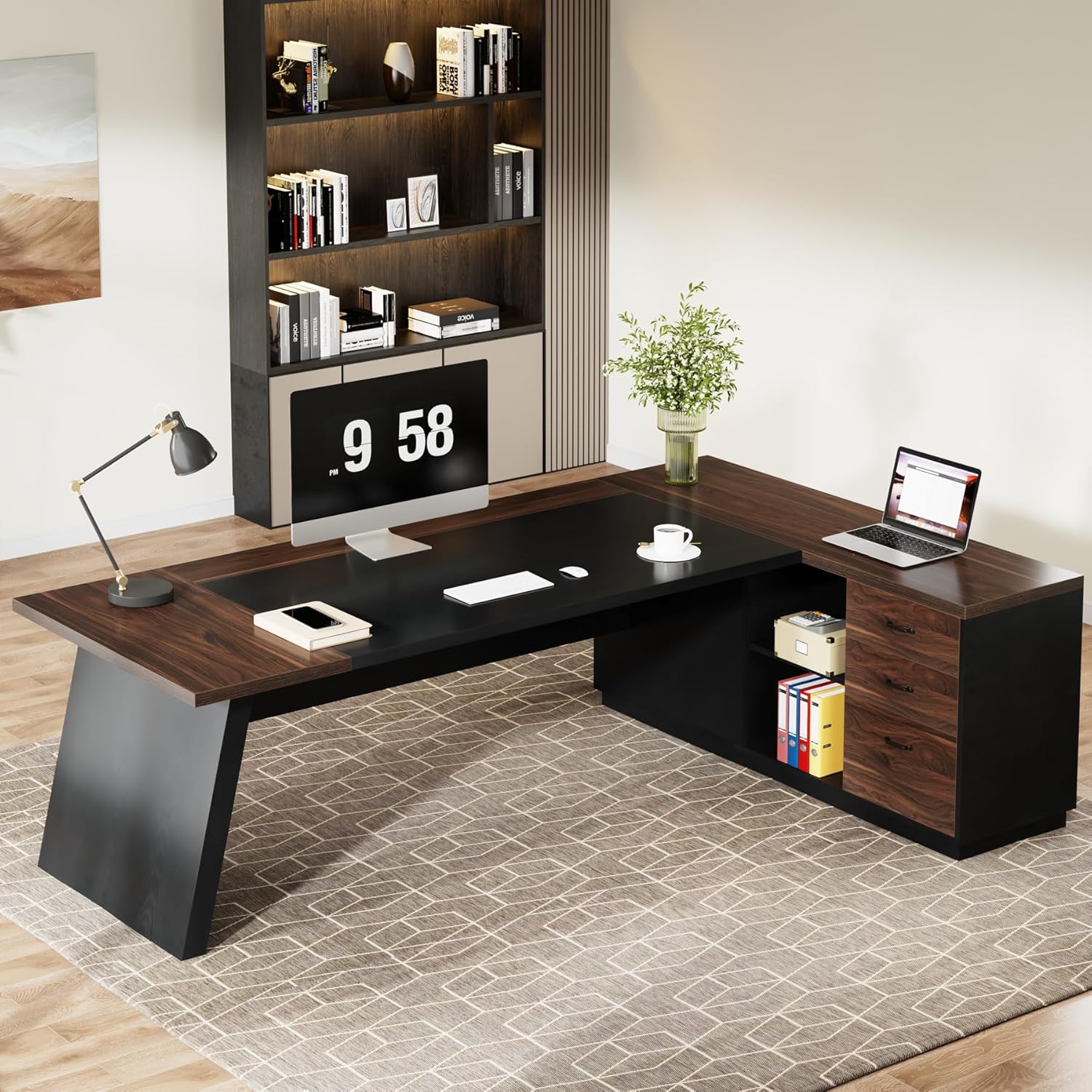 Tribesigns LWFD-HL0204 Office Conference Table Multiple colors/finishes 1 -Person Conference table ( 78.74-in W x 29.53-in H )