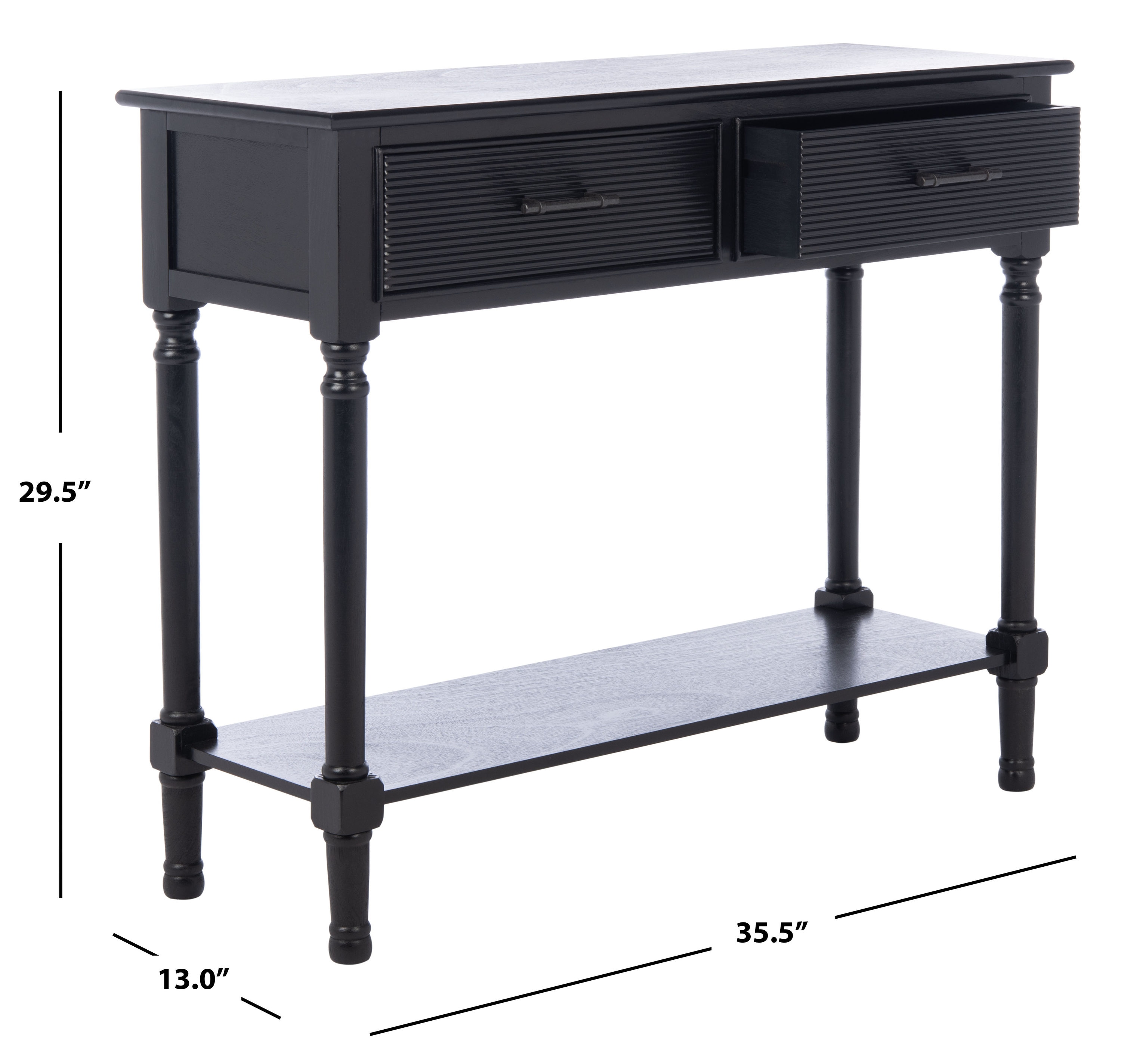 Safavieh Ryder Farmhouse Black Console Table CNS5719B at Lowes.com