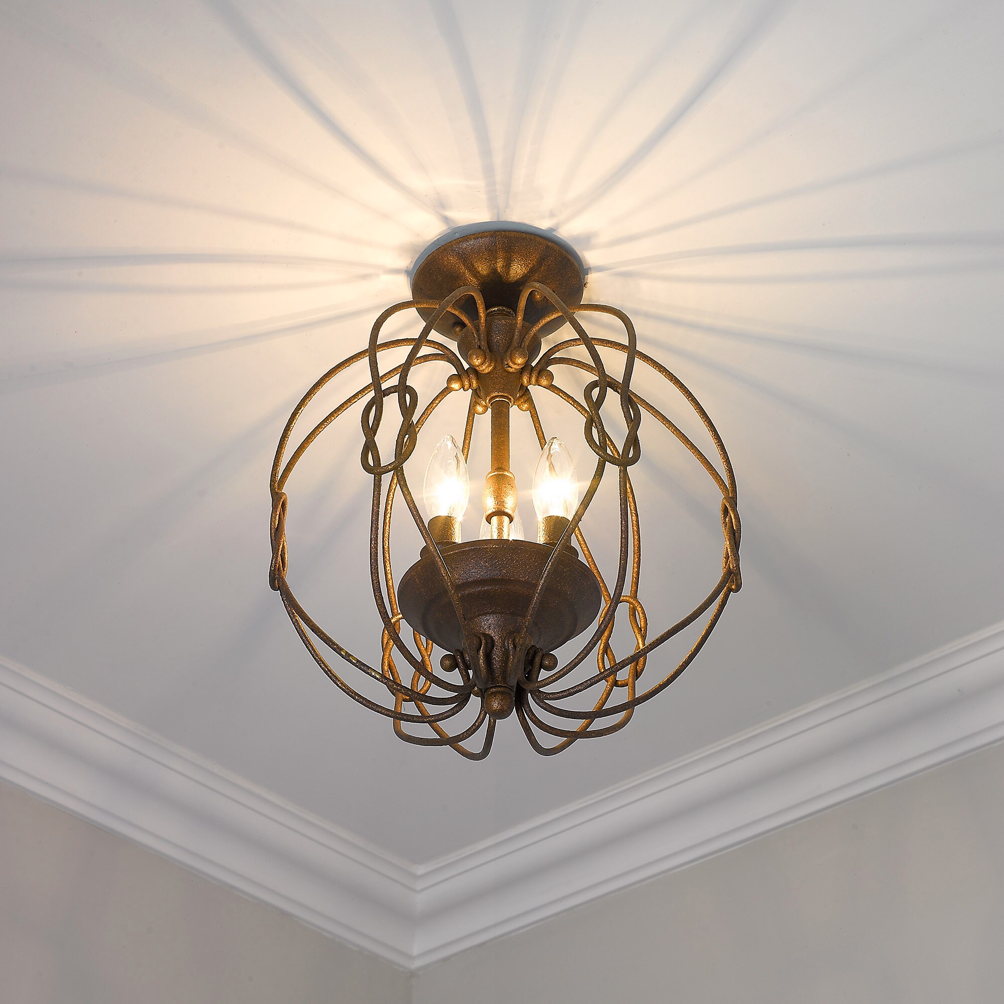 Golden Lighting 1349-SF BC flushmounts - View #2