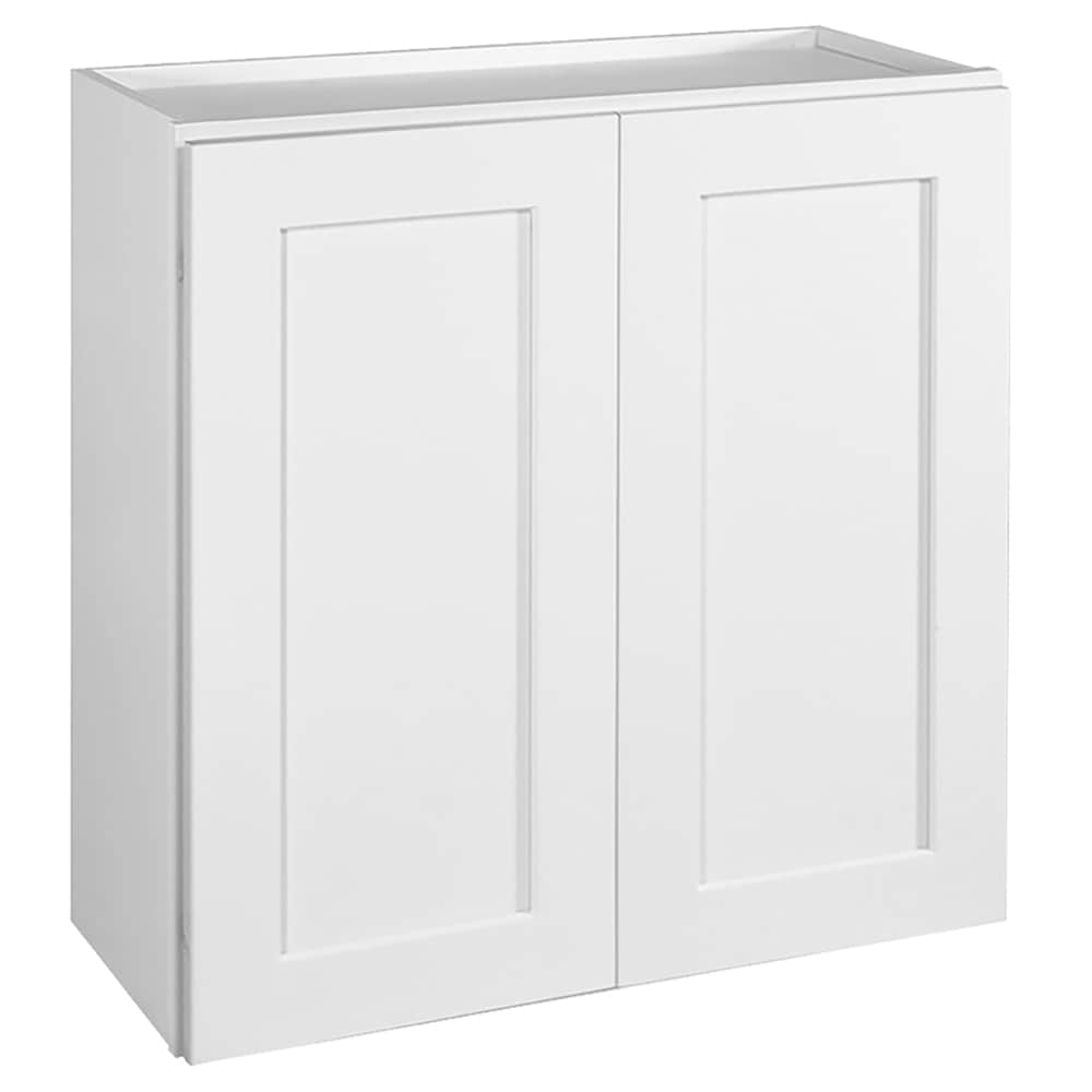 Design House Brookings 18-in W x 36-in H x 12-in D Espresso Maple Wall Ready To Assemble Plywood Cabinet (Recessed Panel Shaker Door Style)
