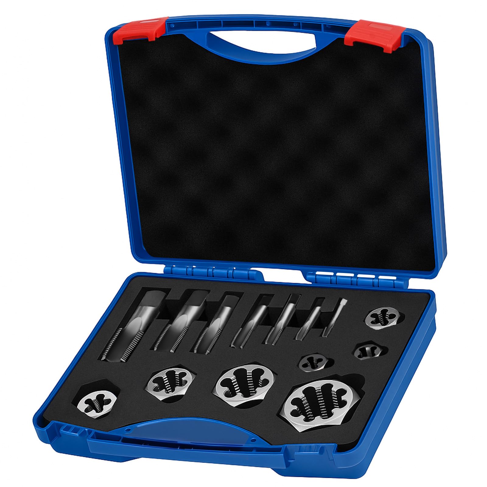 Anqtovp NPT Tap and Die Set 14 Pieces One Eighth to One Inch Pipe ...