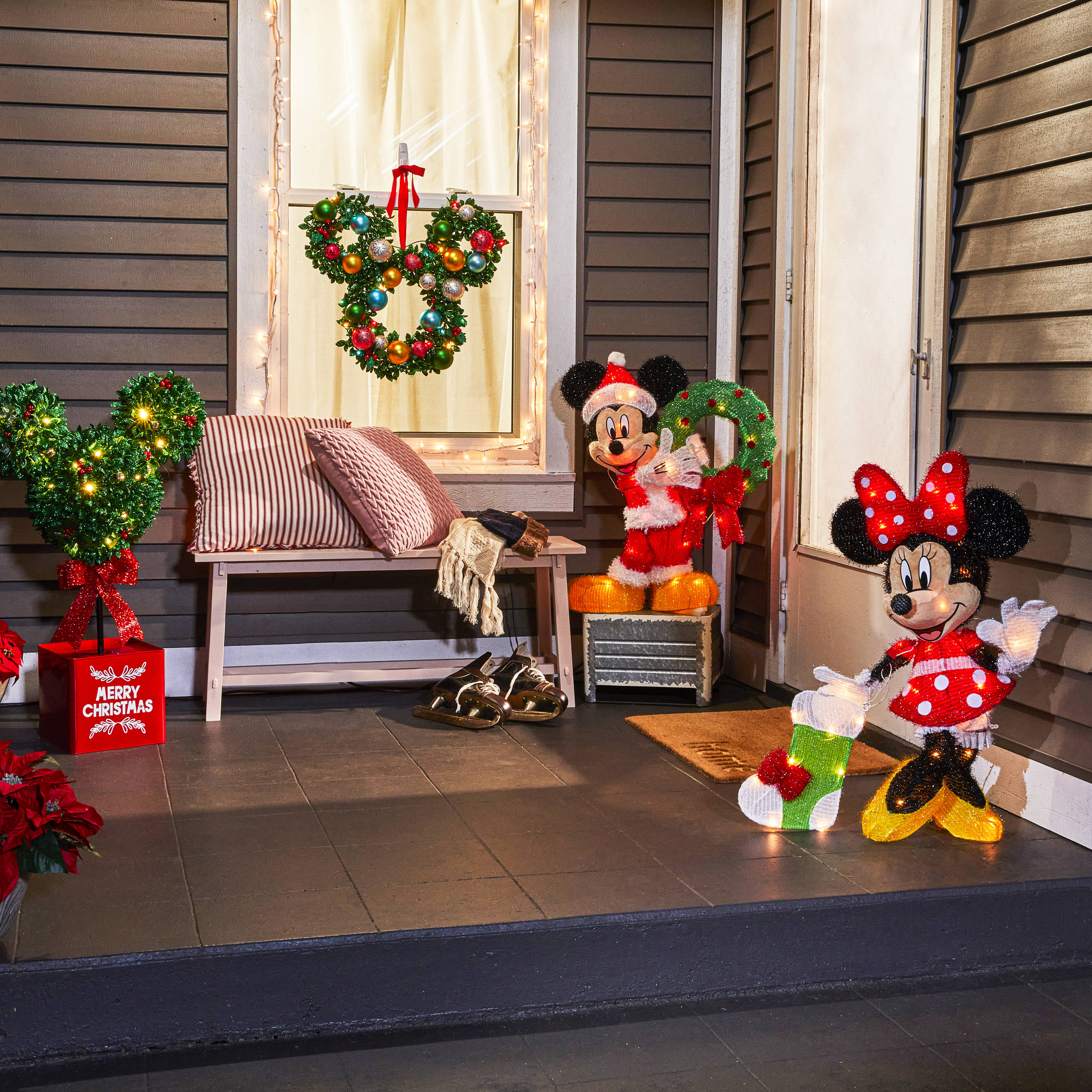Disney mickey mouse 37 01 in mouse door decoration with clear led