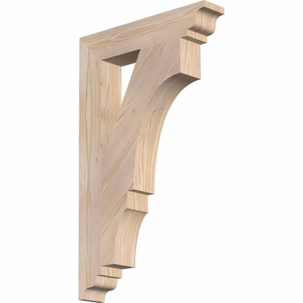 Ekena Millwork BKT04X20X32BOA01SDF Balboa traditional smooth 3-1/2-in x 20-in x 32-in Douglas fir Brown Wood Standard bracket