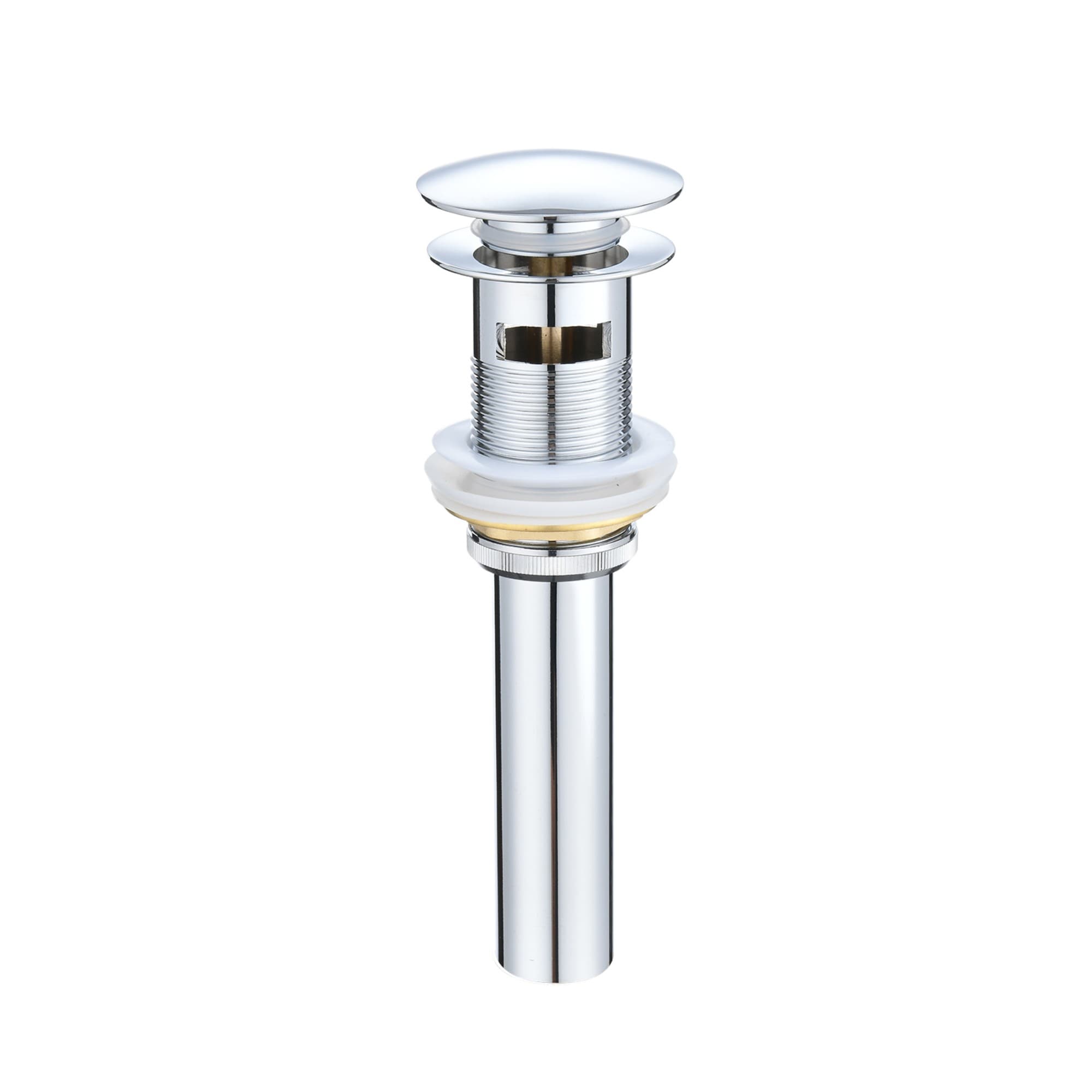 Wudkey 304 Stainless Steel Bathroom Sink Drain with Overflow Chrome
