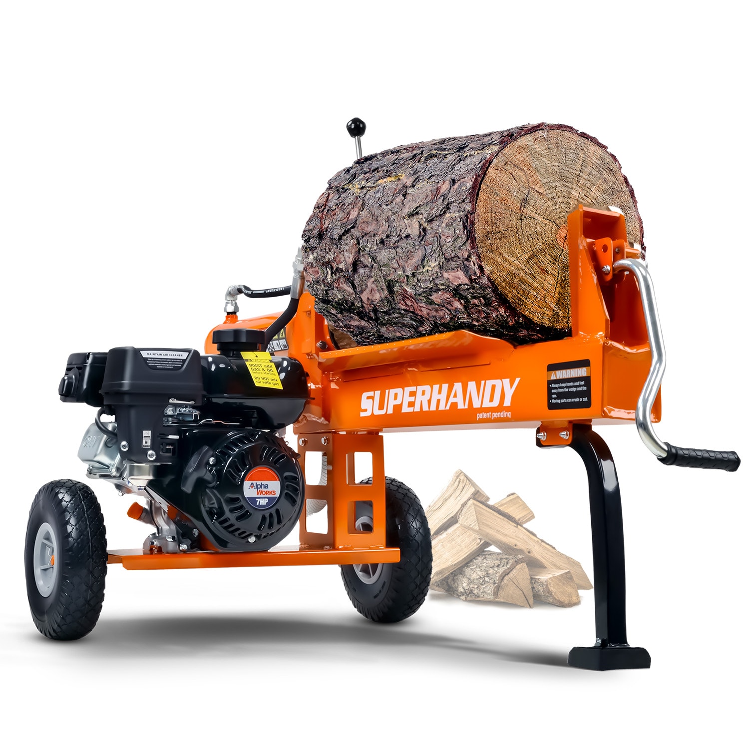 SuperHandy 20 Ton Gas Log Splitter 20-Ton 209-cc Horizontal Gas Log Splitter with Alphaworks Engine GUO077 Sansujyuku sansujyuku.com