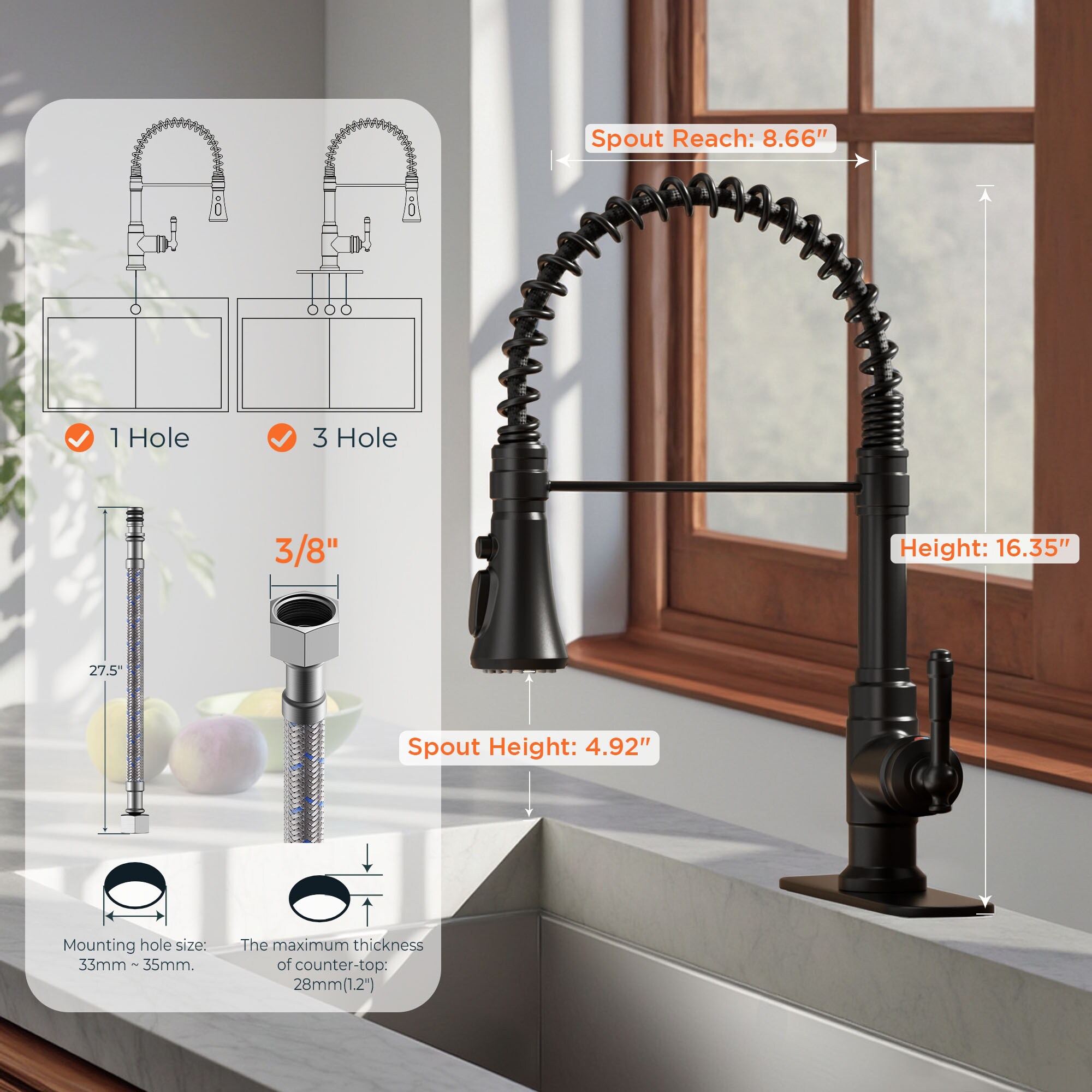androme AD5M3B Kitchen-Faucets - View #3