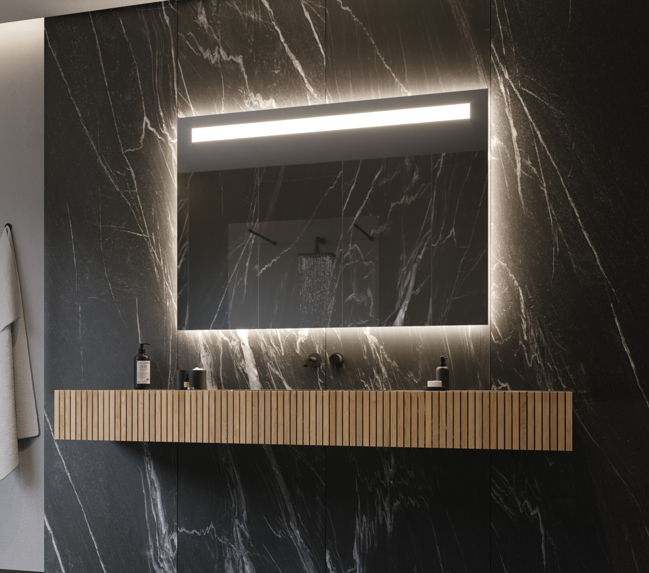 PARIS MIRROR 48-in x 35-in Dimmable Lighted 3000K Frameless 