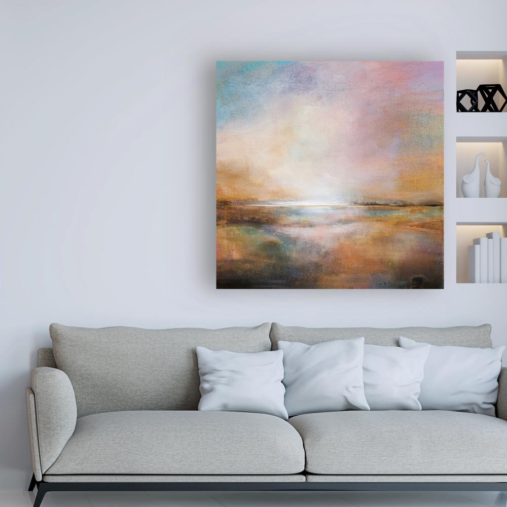 Trademark Fine Art IC00984-C1414GG Karen Hale "Warm Surrender" 14x14 Canvas Art Karen Hale Multicolor 14-Inches H x 14-Inches W Abstract Canvas Print