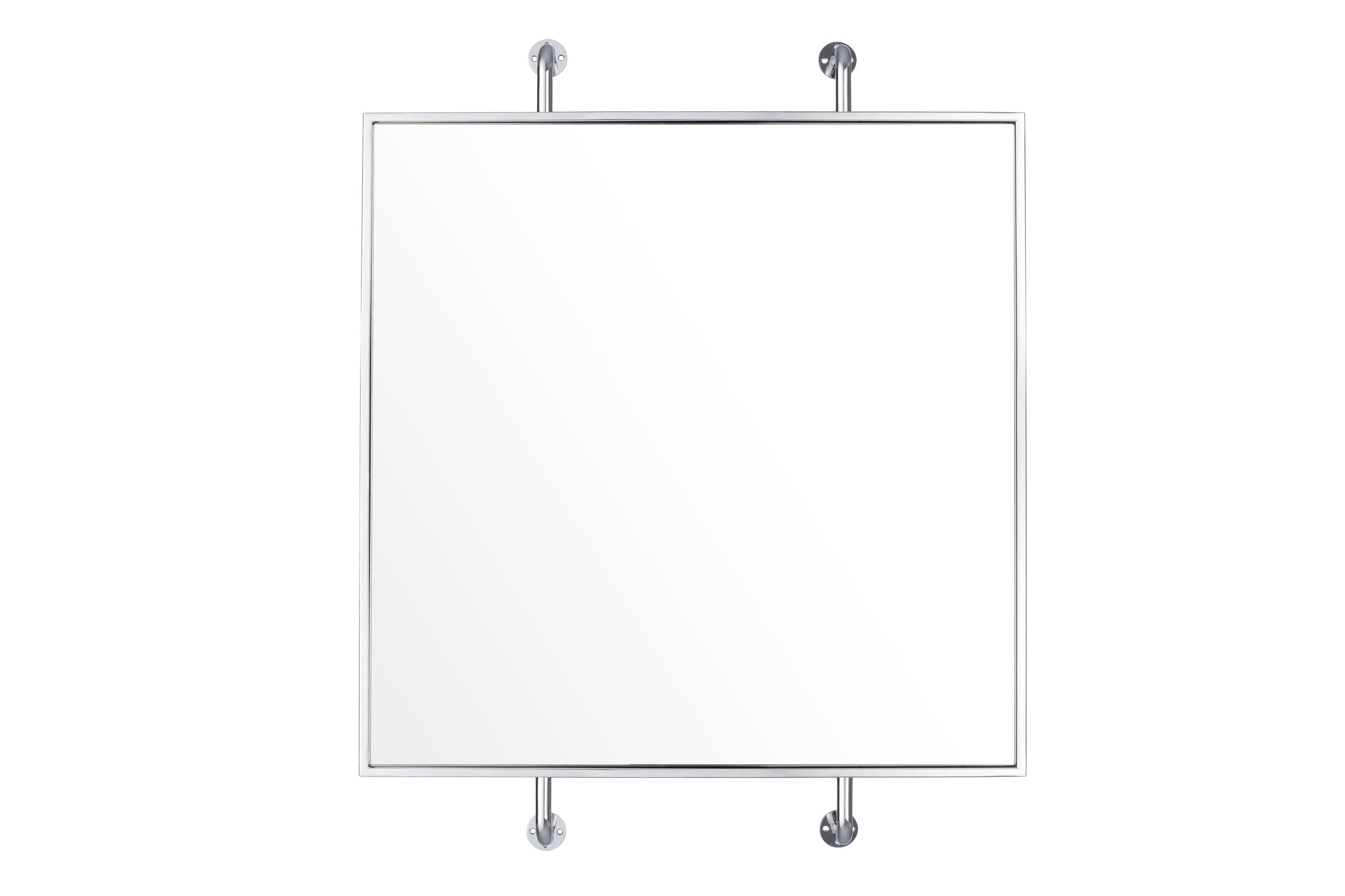 Varaluz 4DMI0104 Tycho 33-Inches W x 26.0-Inches H Square Polished Nickel Framed Wall Mirror