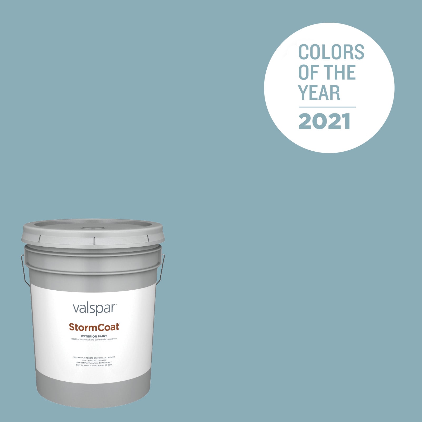 Valspar 5001-5C-148692 Storm Coat Semi-gloss Lucy Blue 5001-5C Latex Exterior ( 5-gallon )