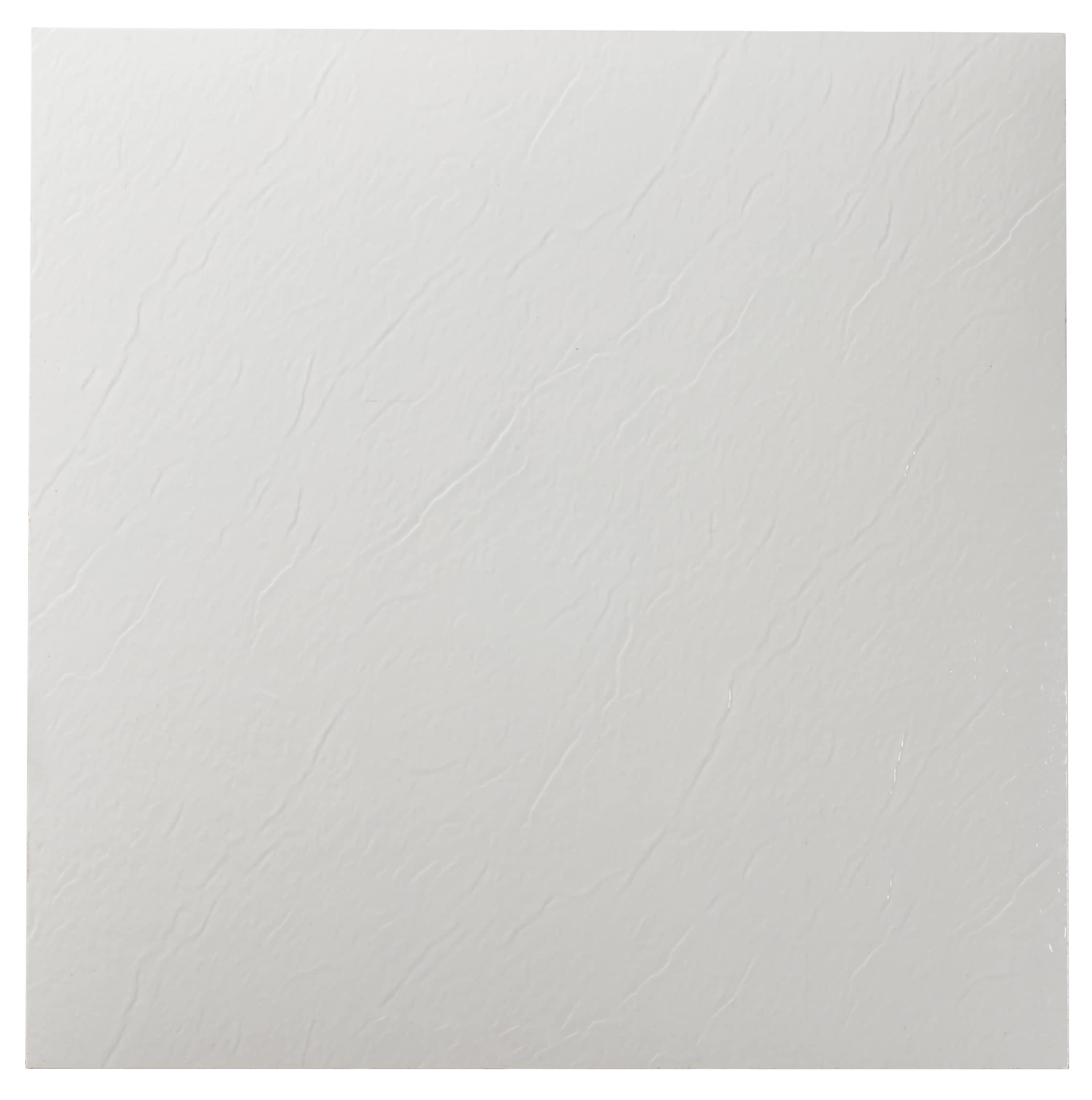 Achim Home Furnishings FTVSO10220 Nexus 12-Inch Vinyl Tile 1 Pack of 20 Solid White 