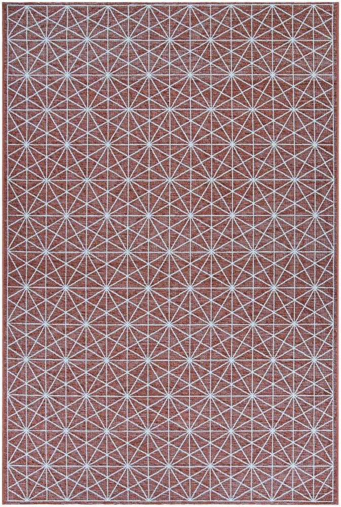 Couristan 89450817710710N TIMBER 7 x 7 (ft) Polypropylene Rust Round Indoor/Outdoor Geometric Area rug