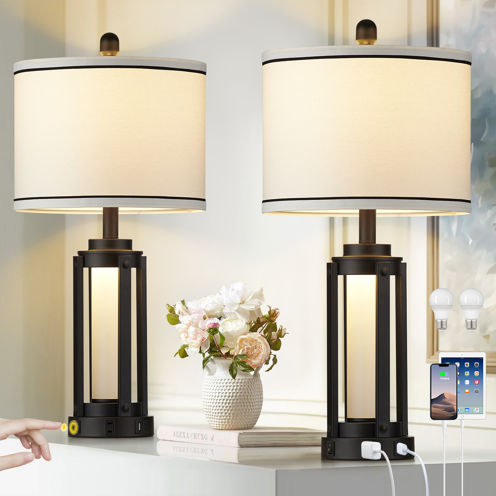 UrFurnishings TD-243 Table-Lamps - View #4