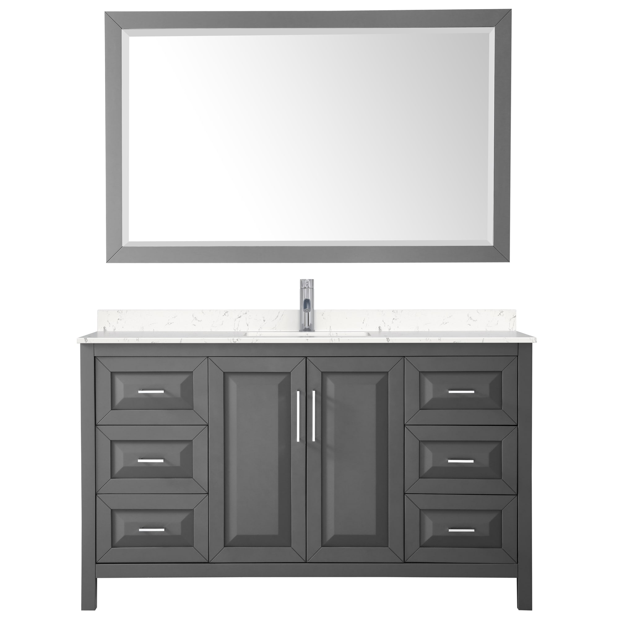 Wyndham Collection WCV252560SKGC2UNSM58 Bath-Vanity-Combo - View #3