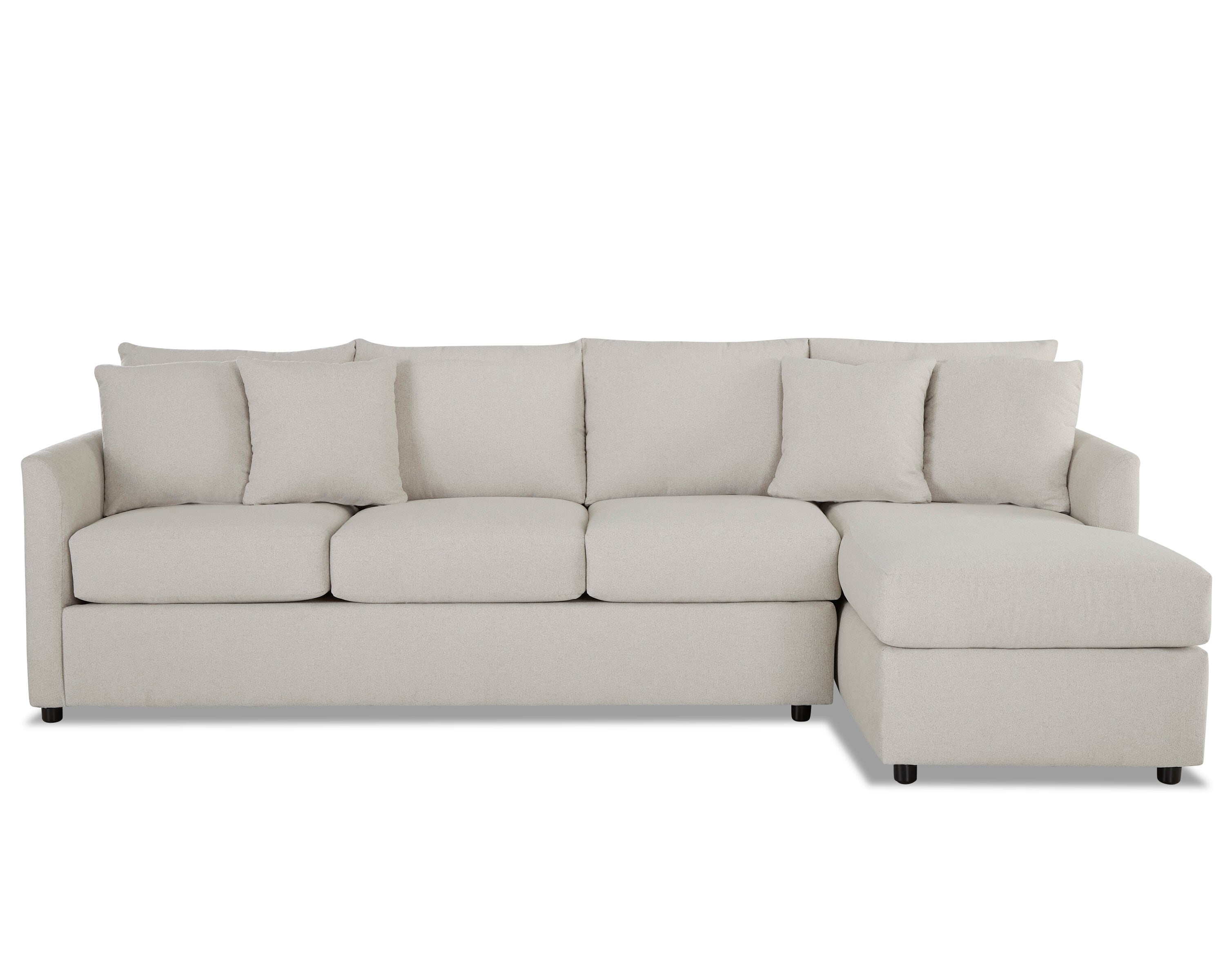 Nook Home K27800LSRCHASEGIGLIN Atlanta 110-in Modern Gigi Linen Polyester/Blend 4-seater Sectional