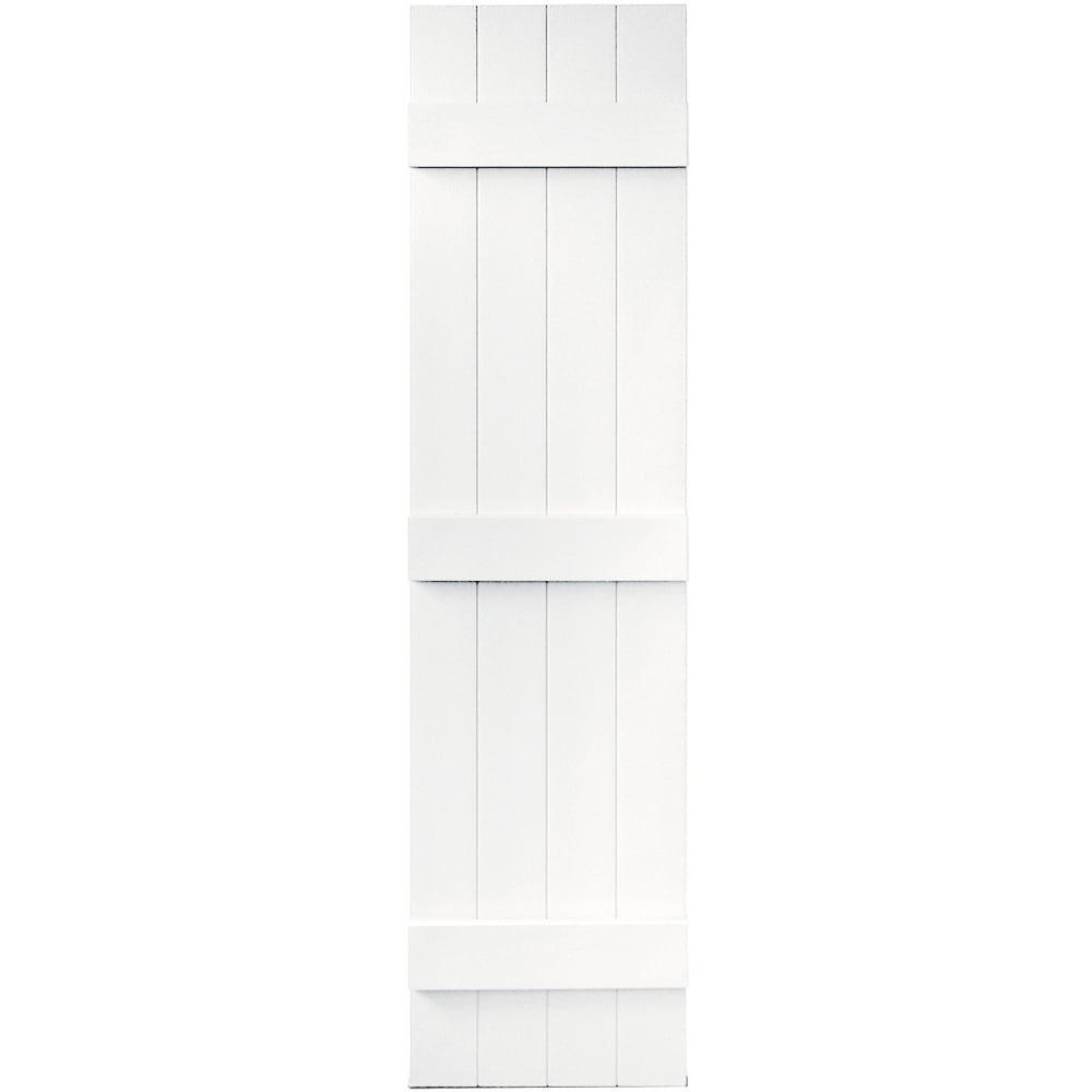 Vantage V6831459001 13.875-in W x 58.5-in H White Board and batten Exterior Shutters ( 1 -Pack )