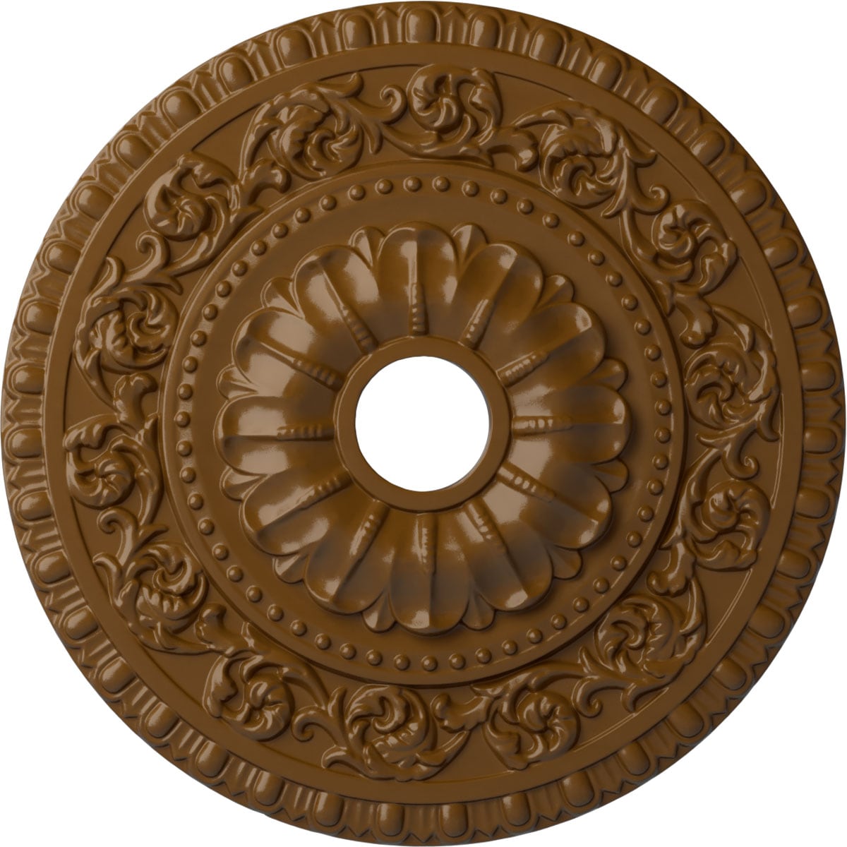 Ekena Millwork CM23VASTF Vaduz 23.5-in W x 23.5-in L Painted Smokey Topaz Polyurethane Whole Ceiling Medallion