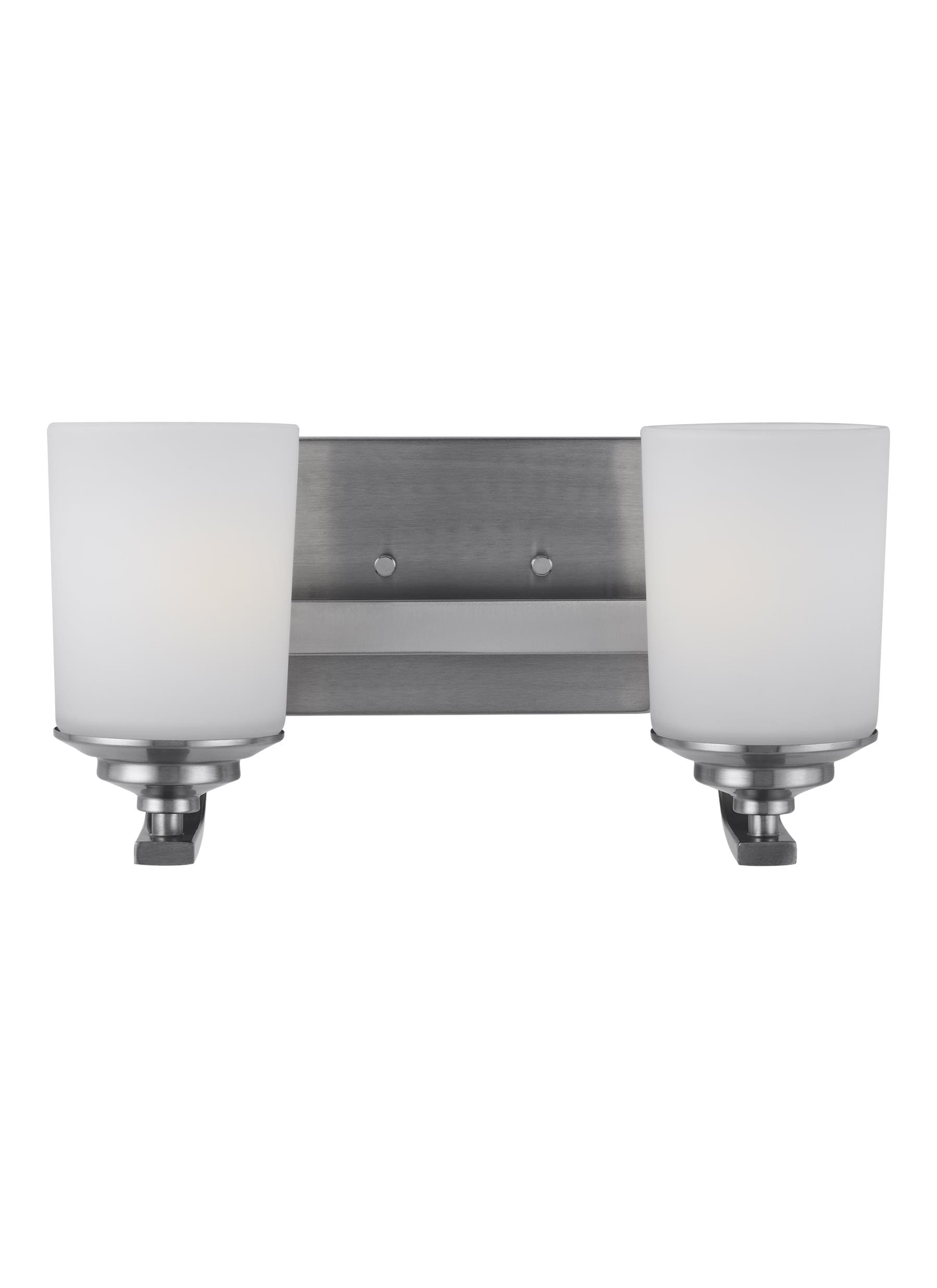 Generation Lighting 4430702EN3-962 Kemal 13.75-in 2 -Light Brushed Nickel Transitional Vanity light